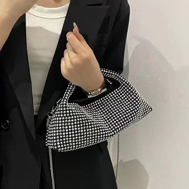 Evening Blinged Out Hand Bag - Image 6