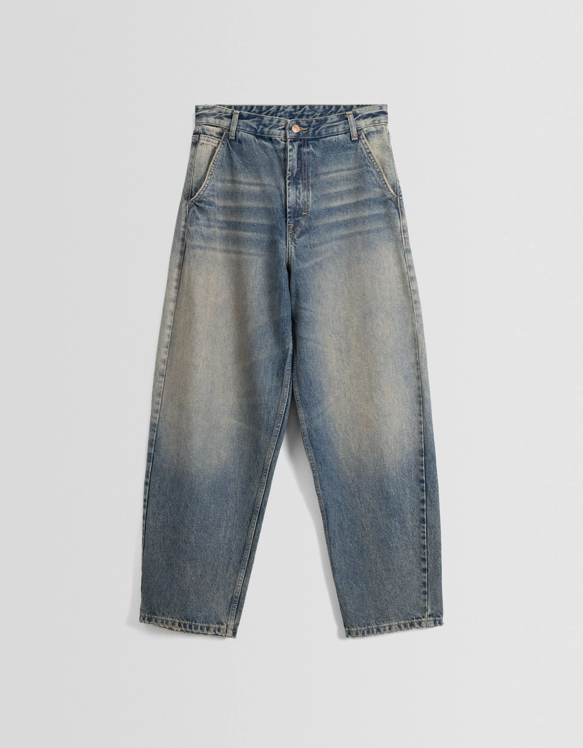 Faded Skater Fit Baggy Jeans - Image 4