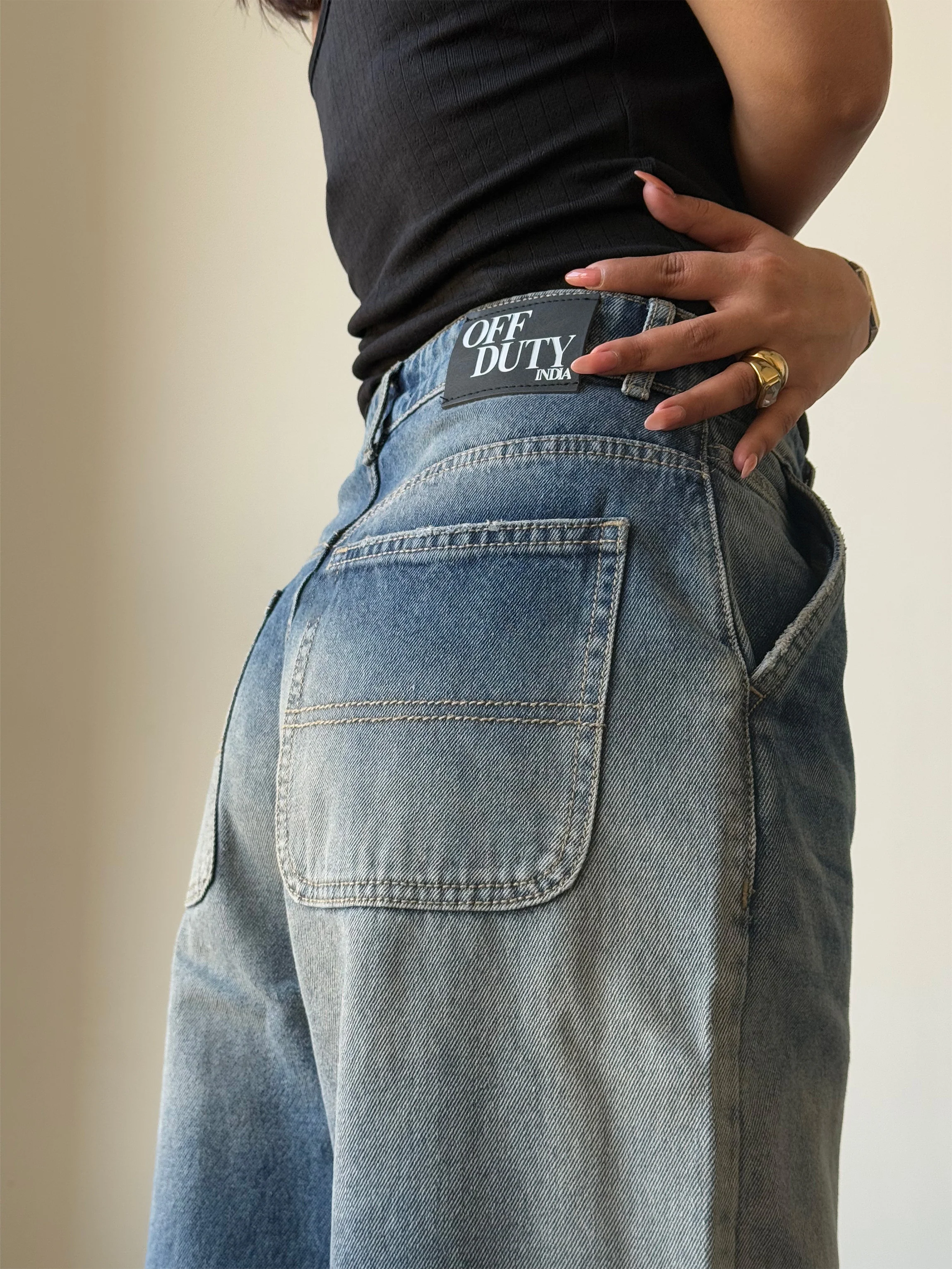 Faded Skater Fit Baggy Jeans - Image 7