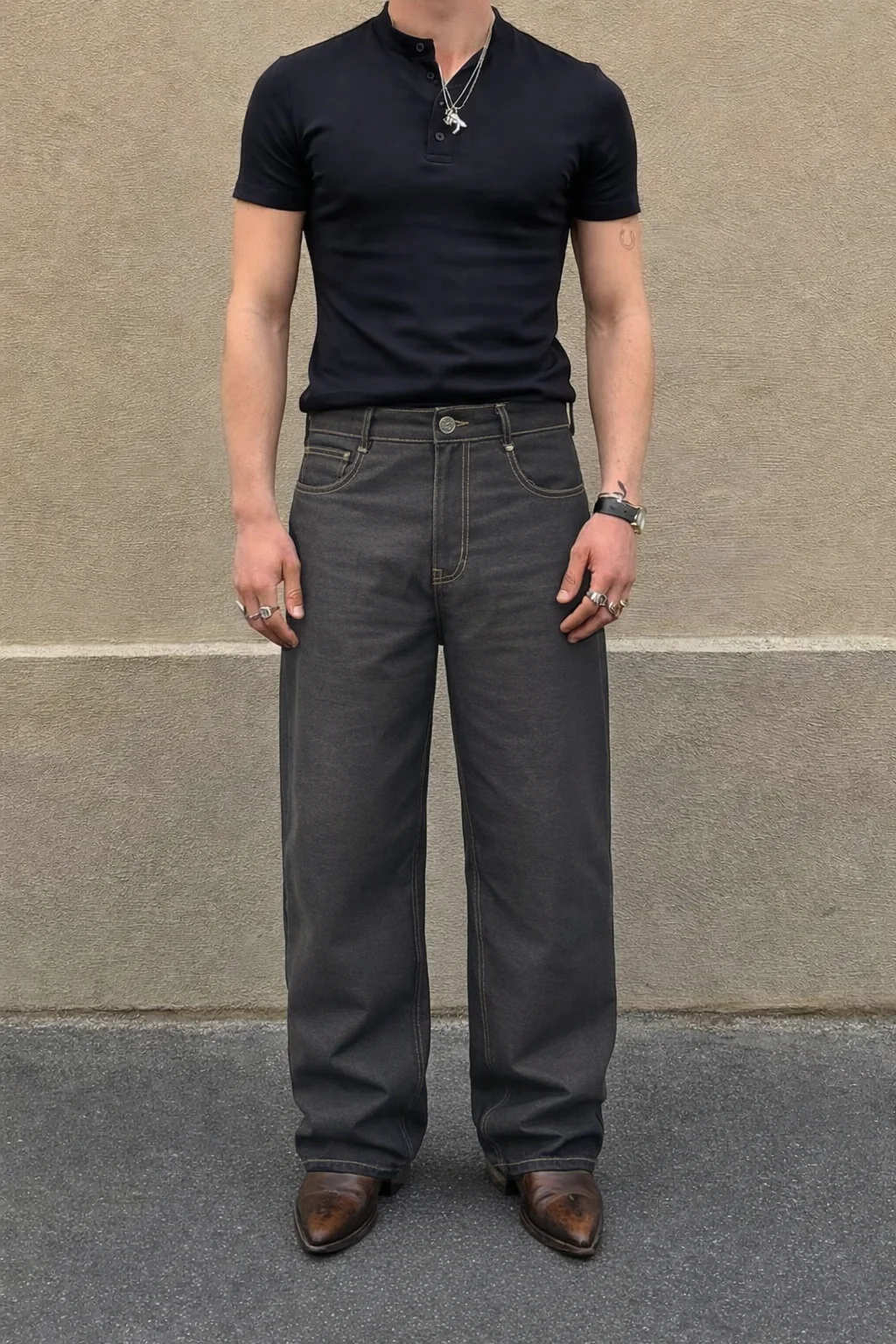 Fake Denim Supersoft Baggy Pants - Image 12