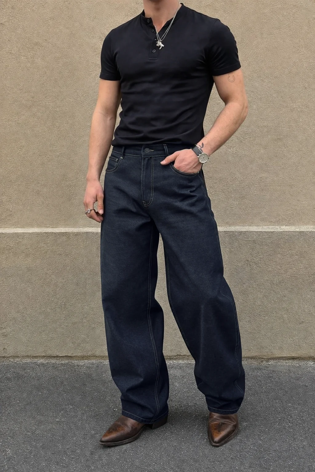 Fake Denim Supersoft Baggy Pants - Image 5