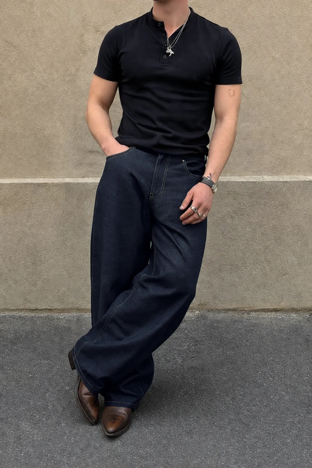 Fake Denim Supersoft Baggy Pants - Image 7