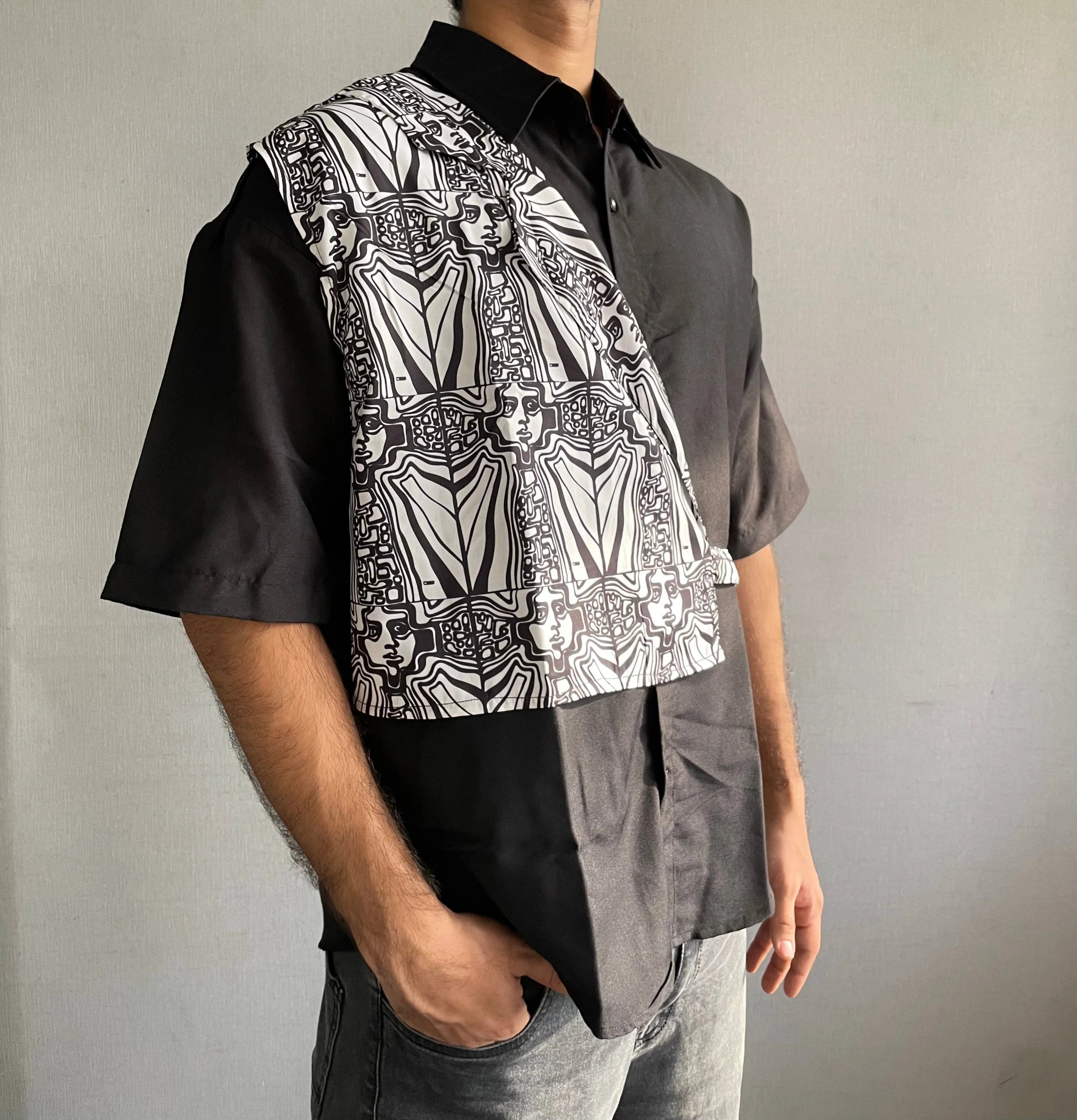 Fancy Over Wrap Layer Korean Shirt - Image 2