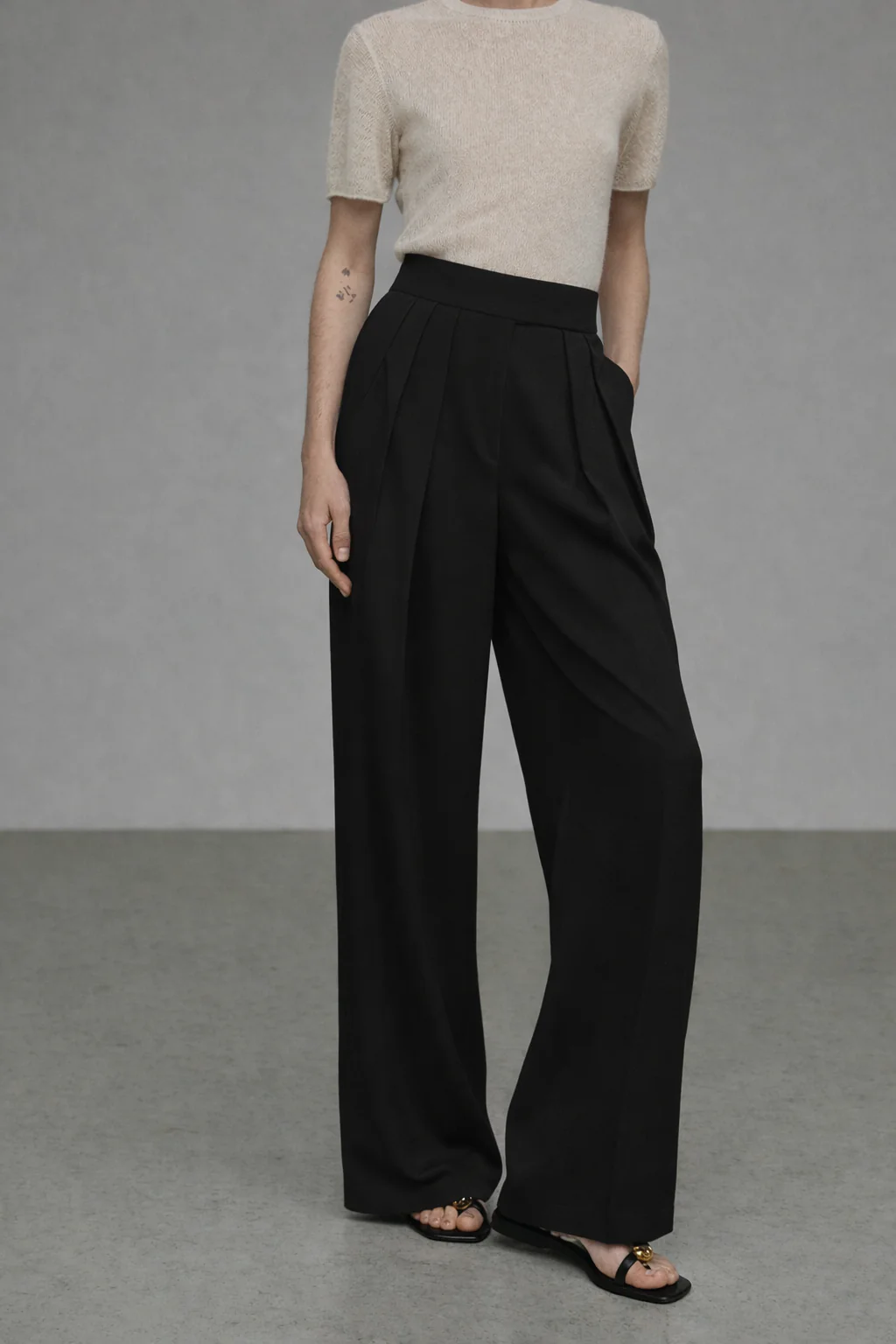 Fine Pleat Tailored Trousers - Image 3