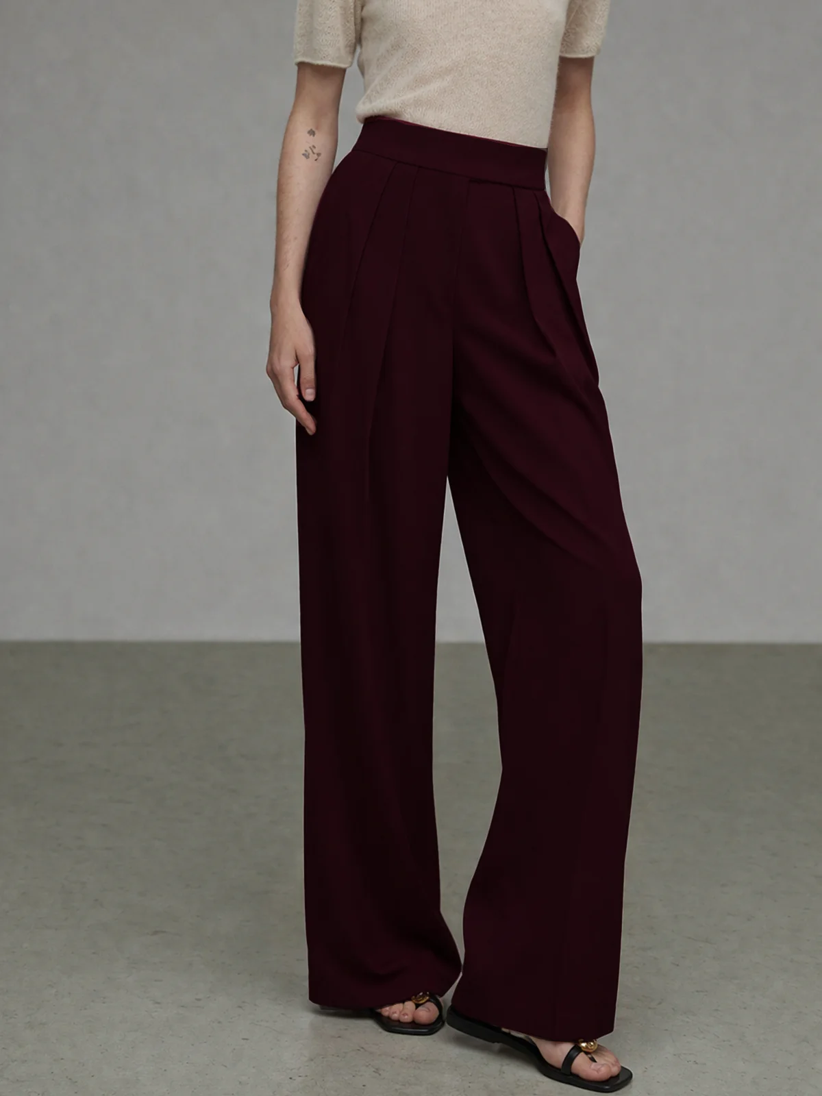 Fine Pleat Tailored Trousers - Image 7