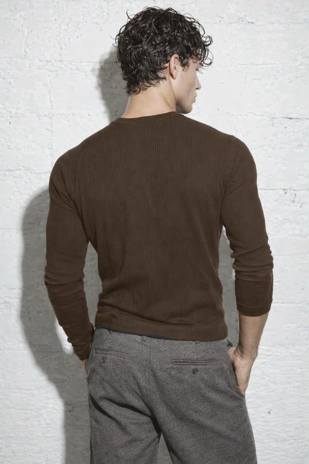 Fine Rib Henley Full Sleeve Tee - Image 15