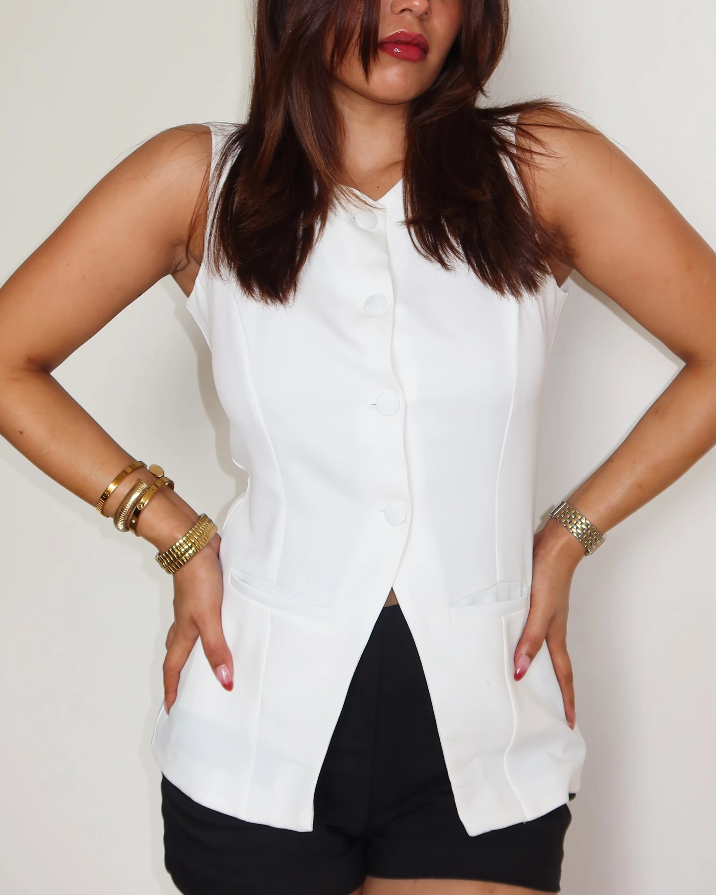 Fine Structure Vest Top - Image 4