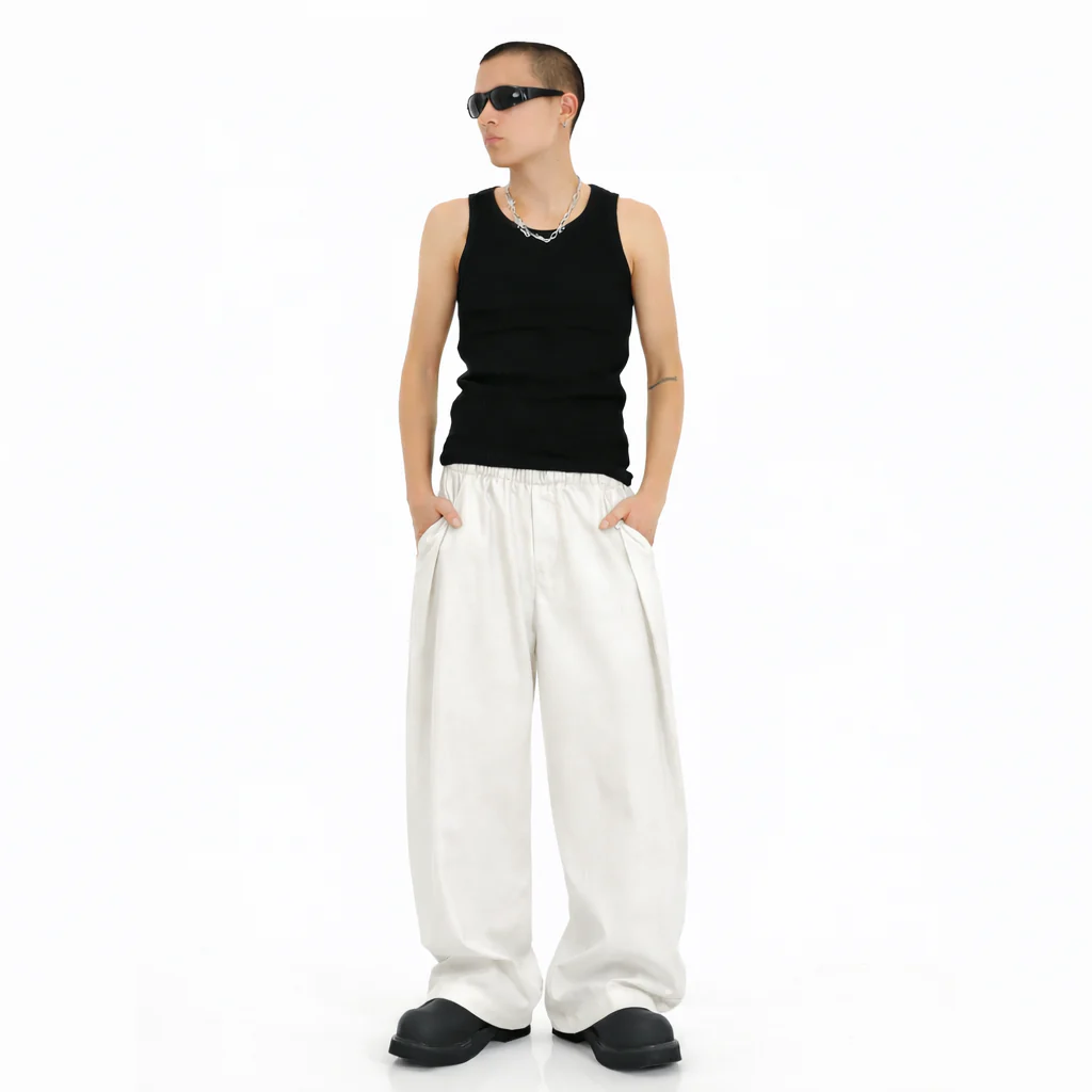 Finest Overlap Pleated Barrel Joggers - Image 12