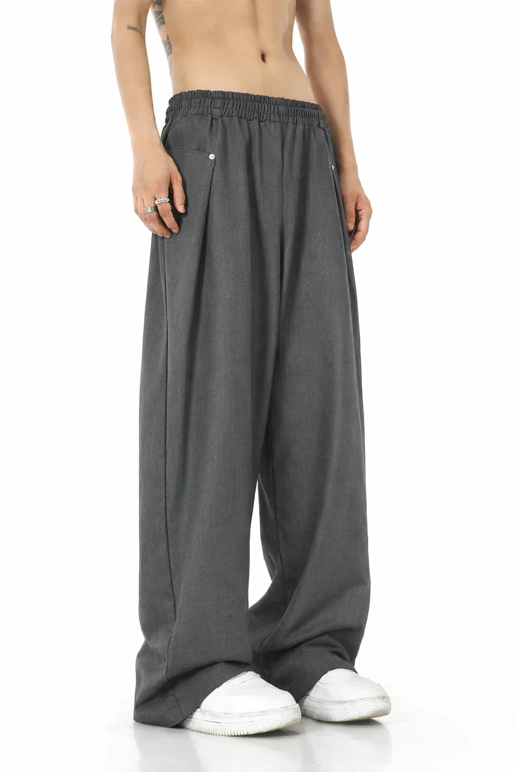 Finest Overlap Pleated Barrel Joggers - Image 7