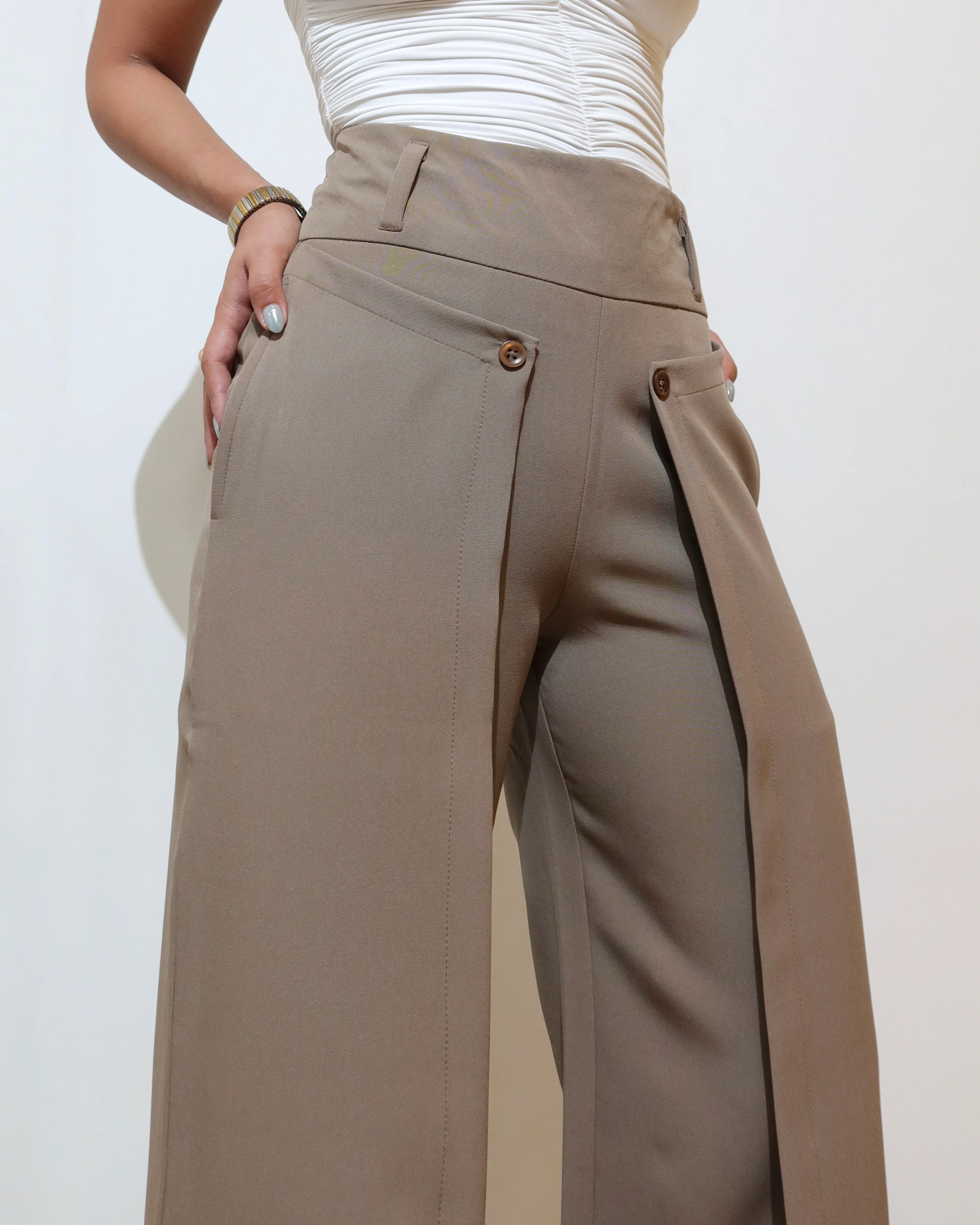 Flattered Flap Straight Pants - Image 3