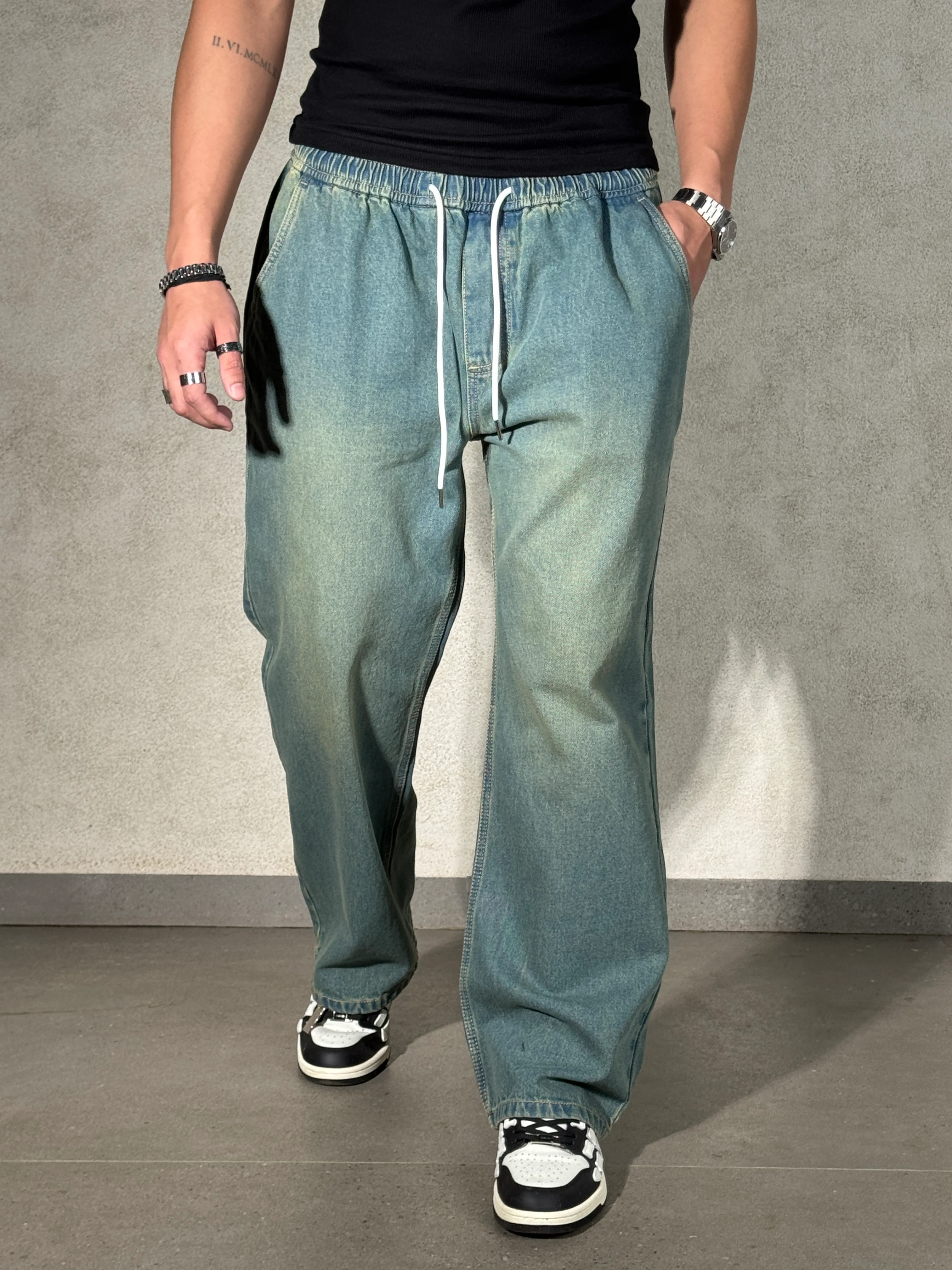 Flex Baggy Denim Joggers - Image 4