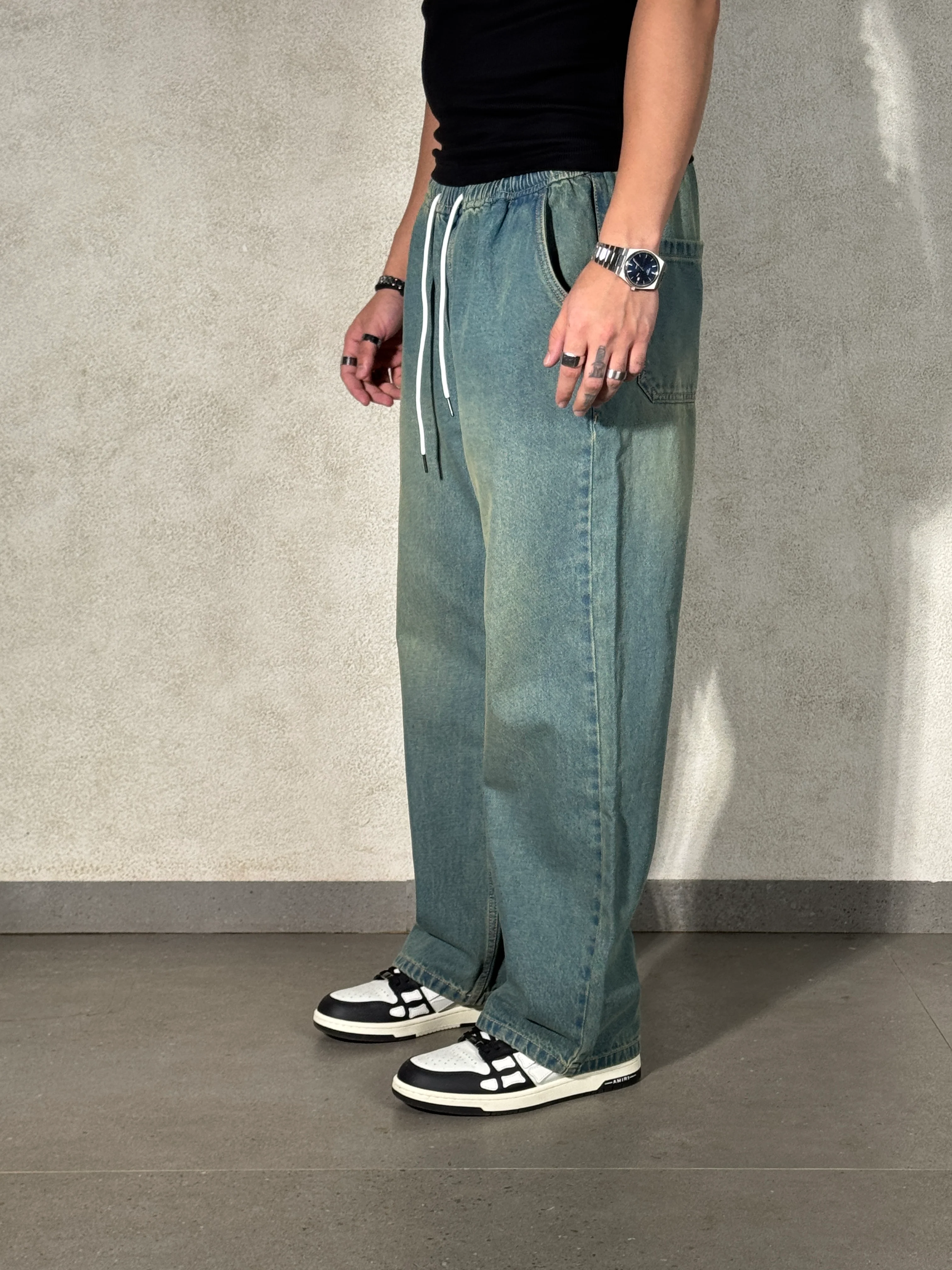 Flex Baggy Denim Joggers - Image 5