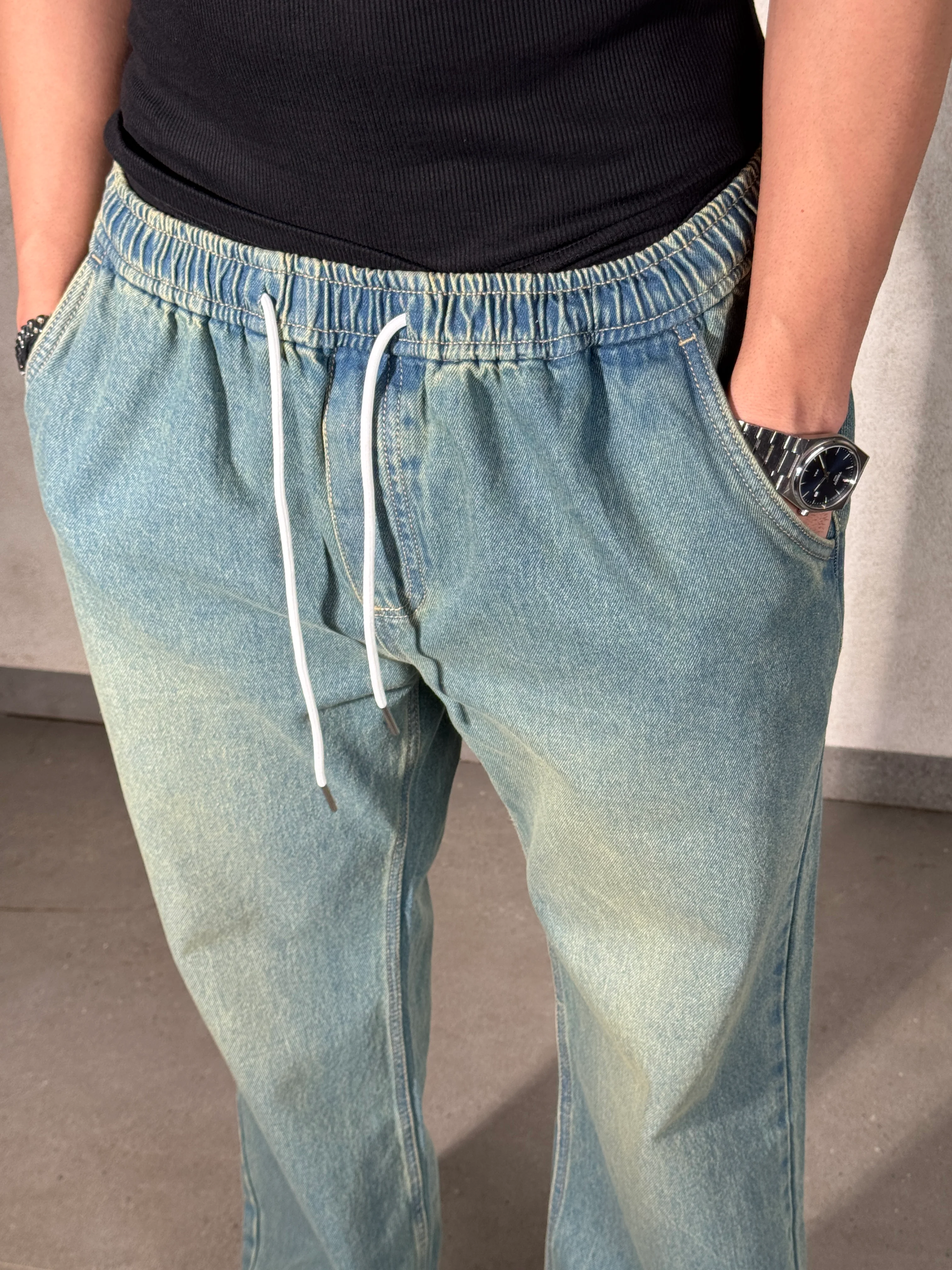 Flex Baggy Denim Joggers - Image 6