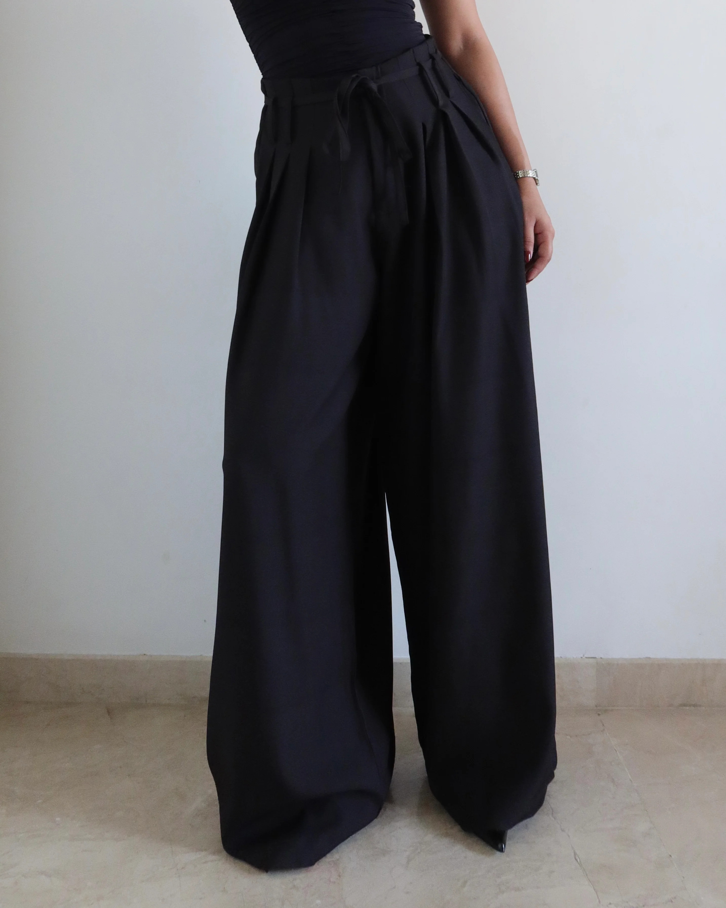 French Flow Pleated Wide Leg Pants - Image 10
