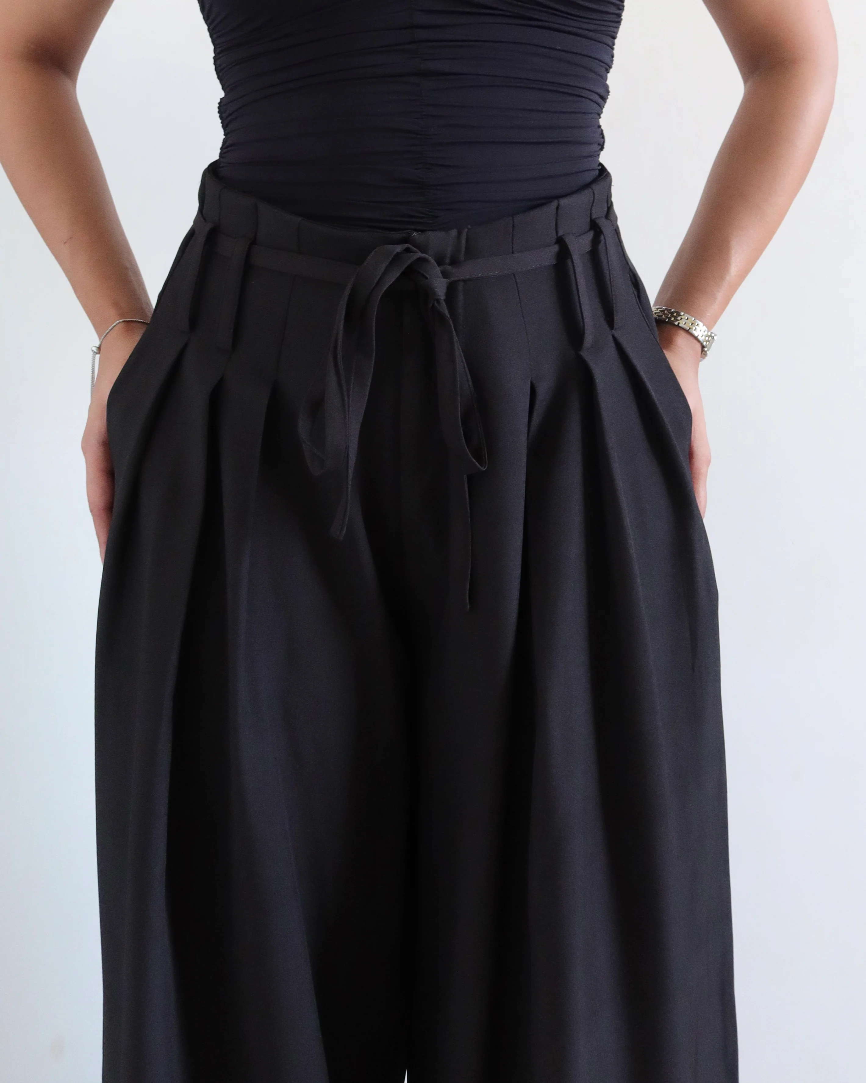 French Flow Pleated Wide Leg Pants - Image 11