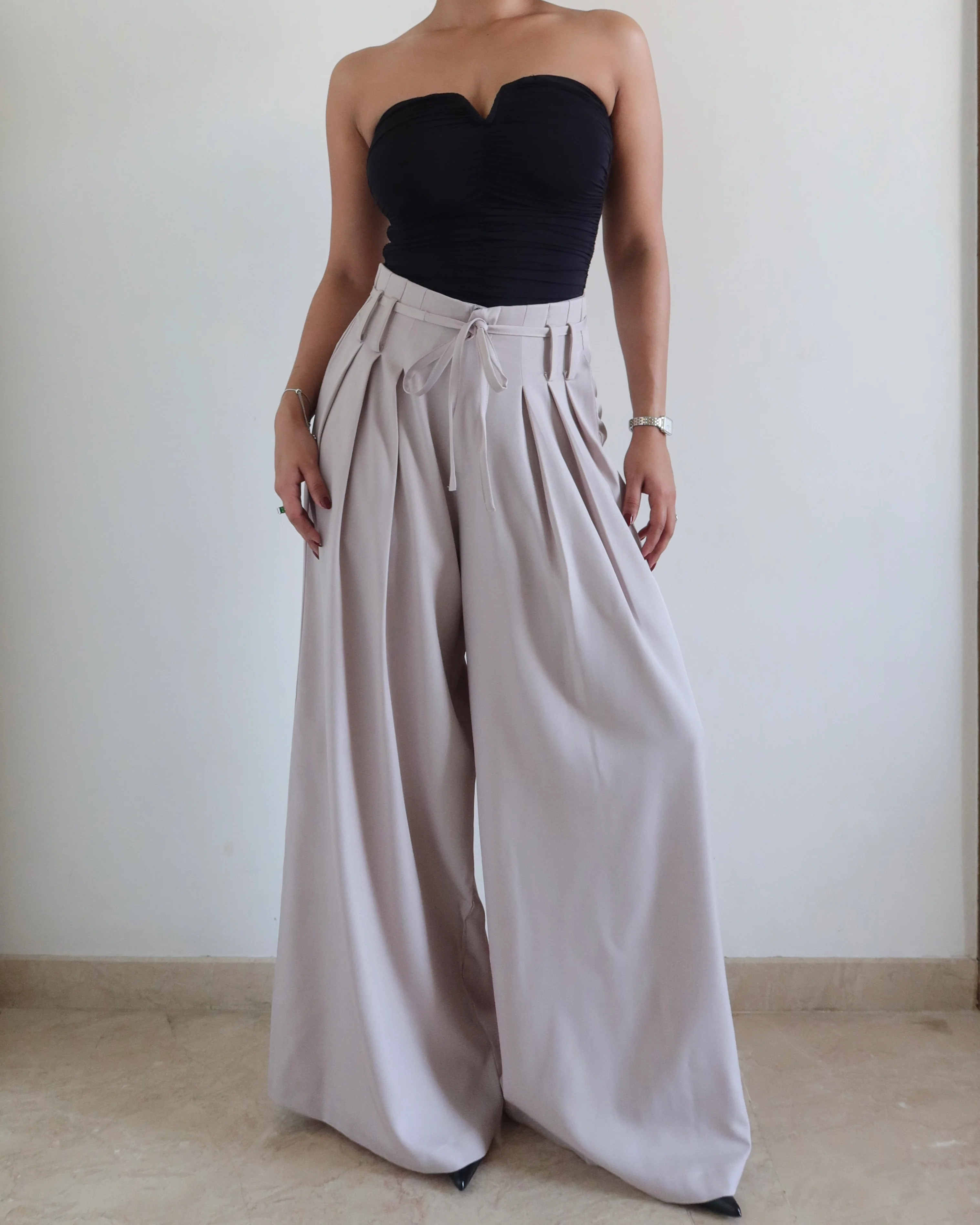 French Flow Pleated Wide Leg Pants - Image 15