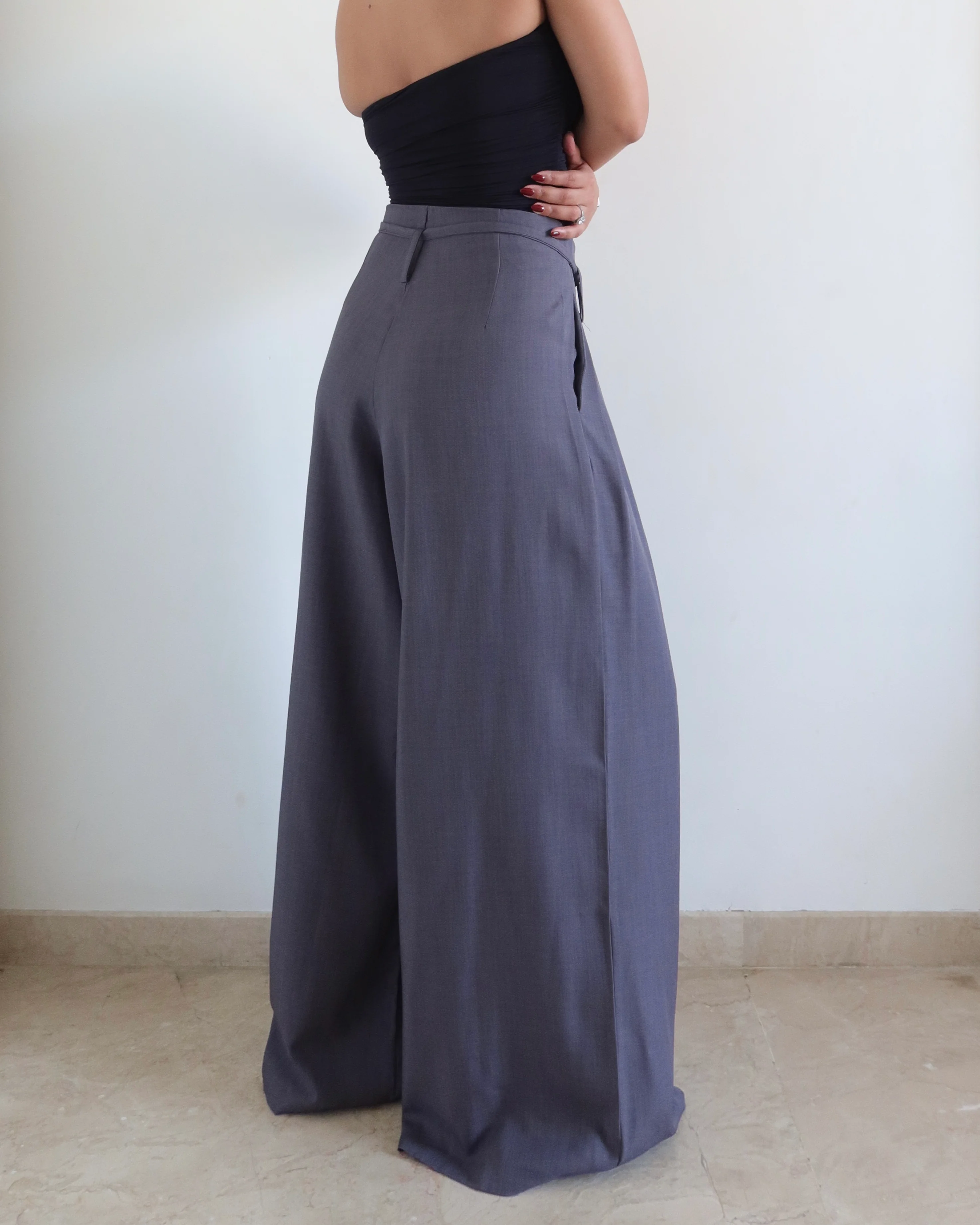 French Flow Pleated Wide Leg Pants - Image 4