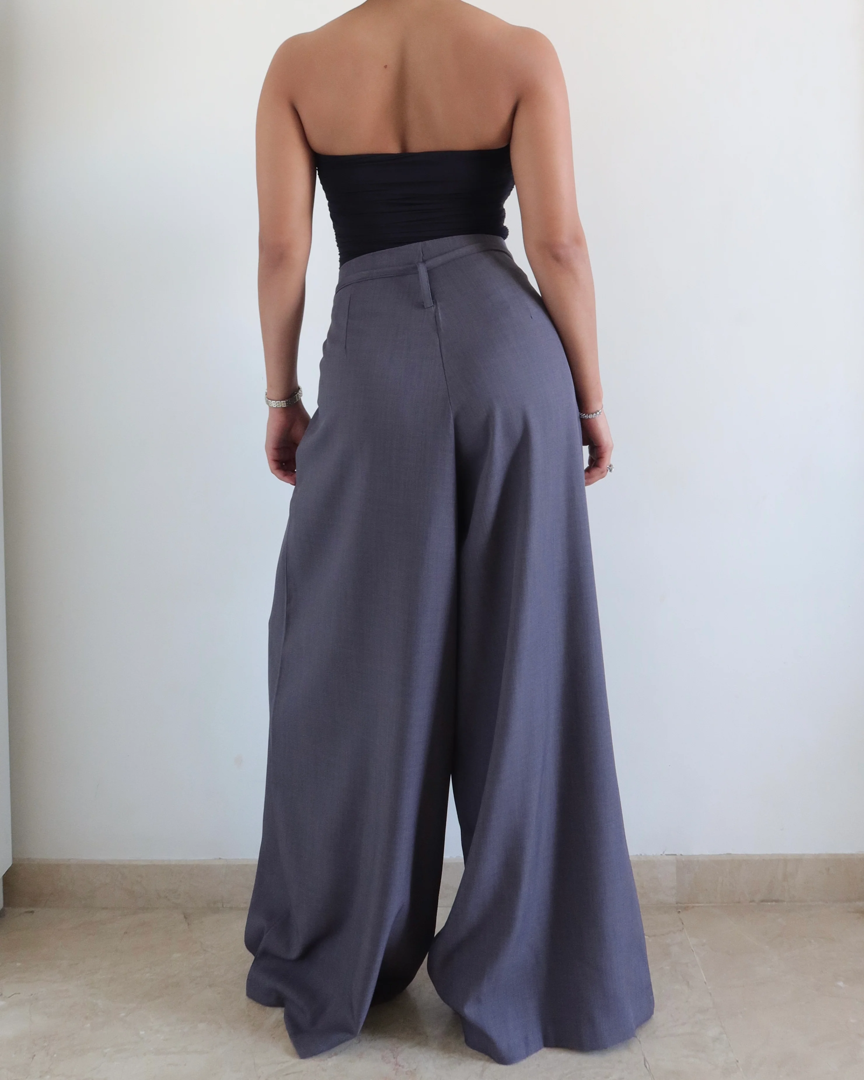 French Flow Pleated Wide Leg Pants - Image 5