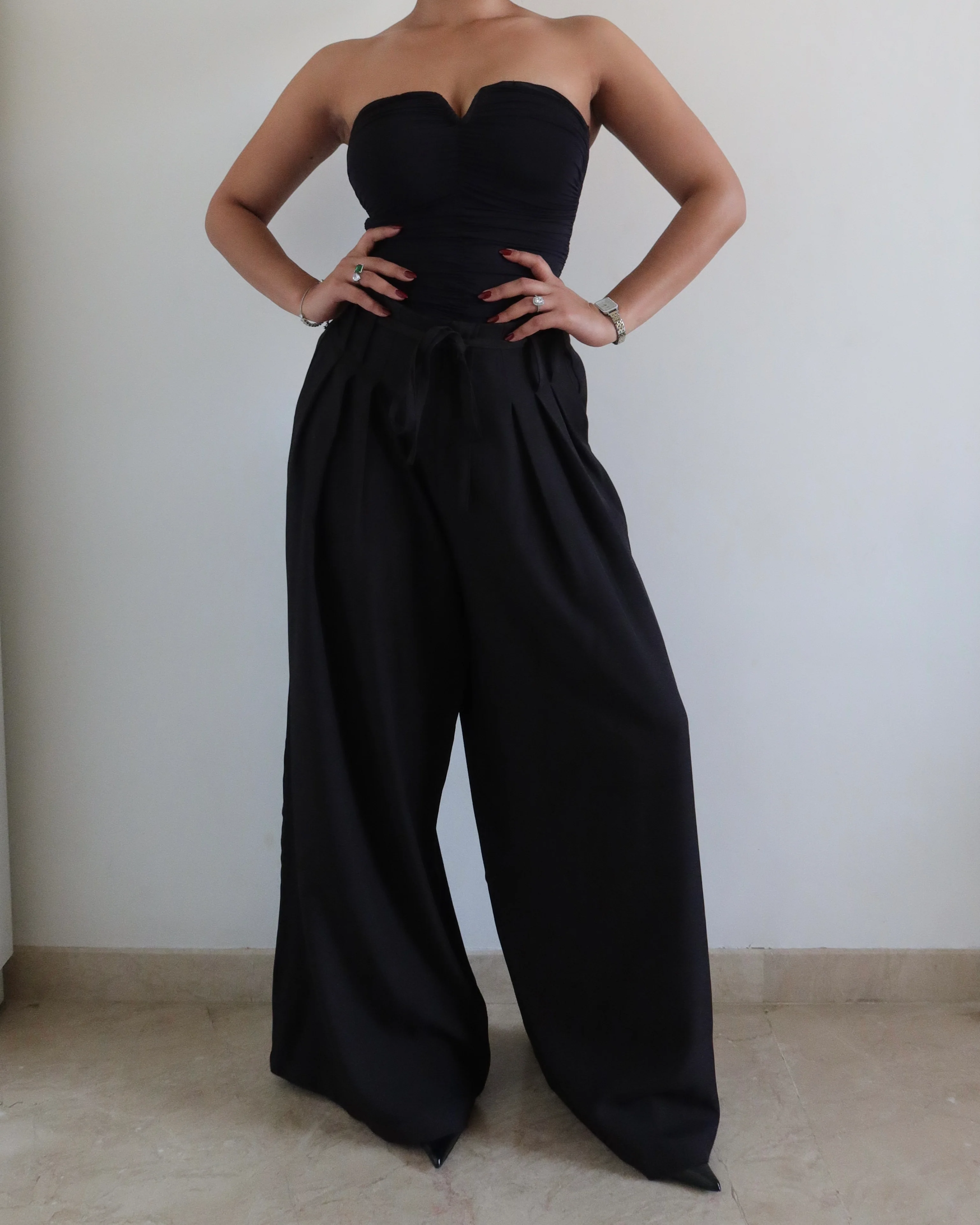 French Flow Pleated Wide Leg Pants - Image 8