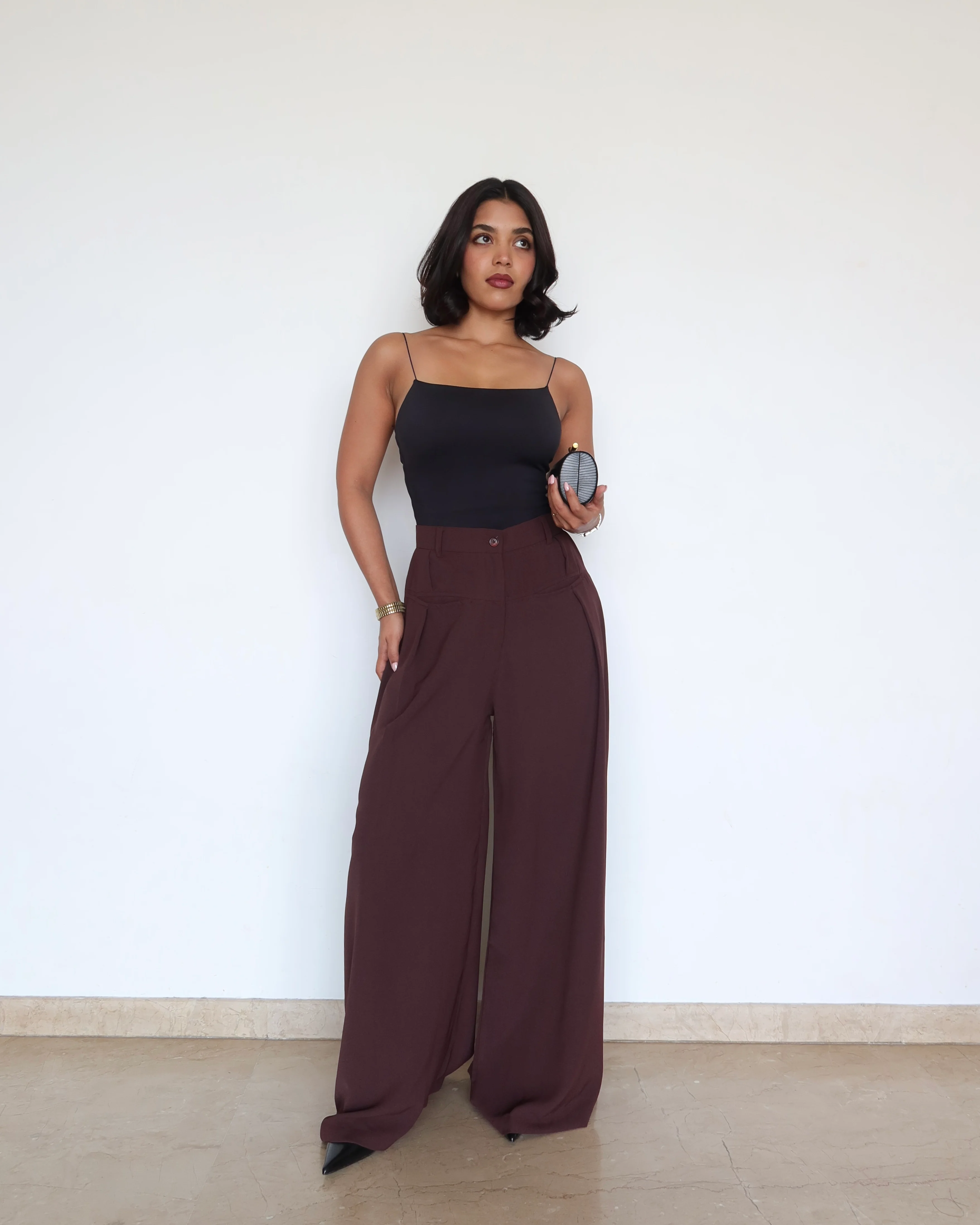 Front Pleat Formation Wide Pants - Image 2