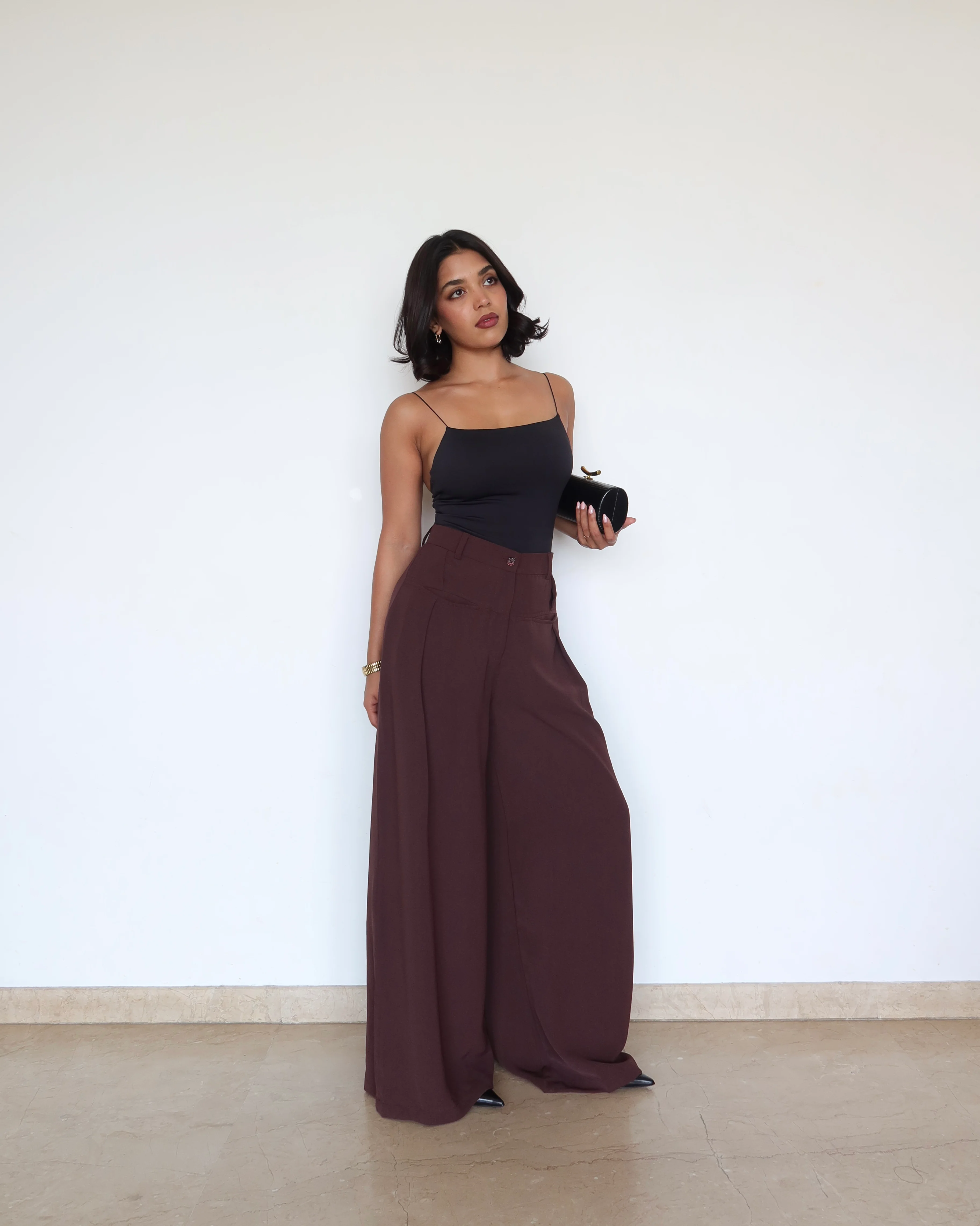 Front Pleat Formation Wide Pants - Image 9