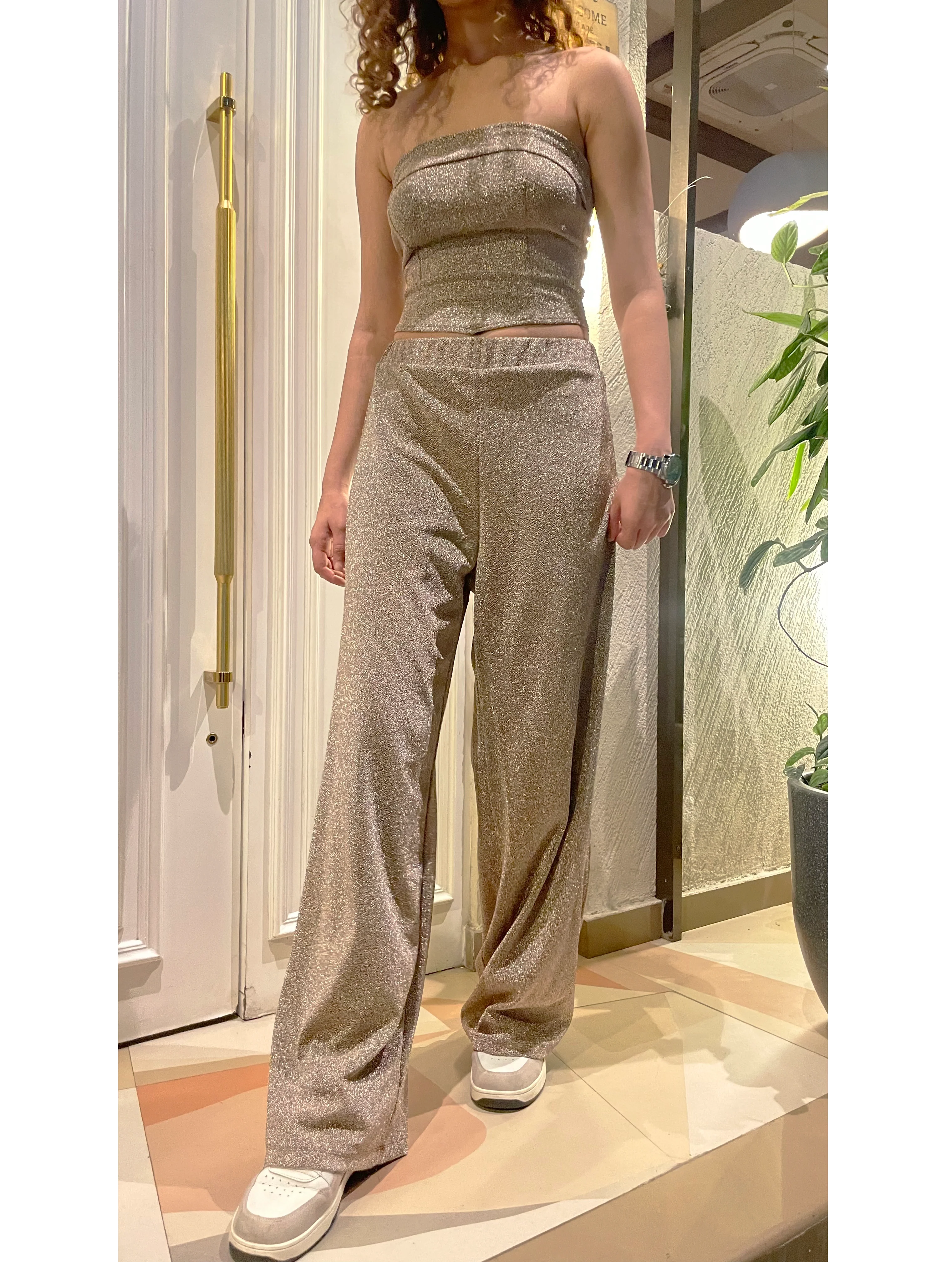 Glitter Dust Stretch Wide Pants - Image 11