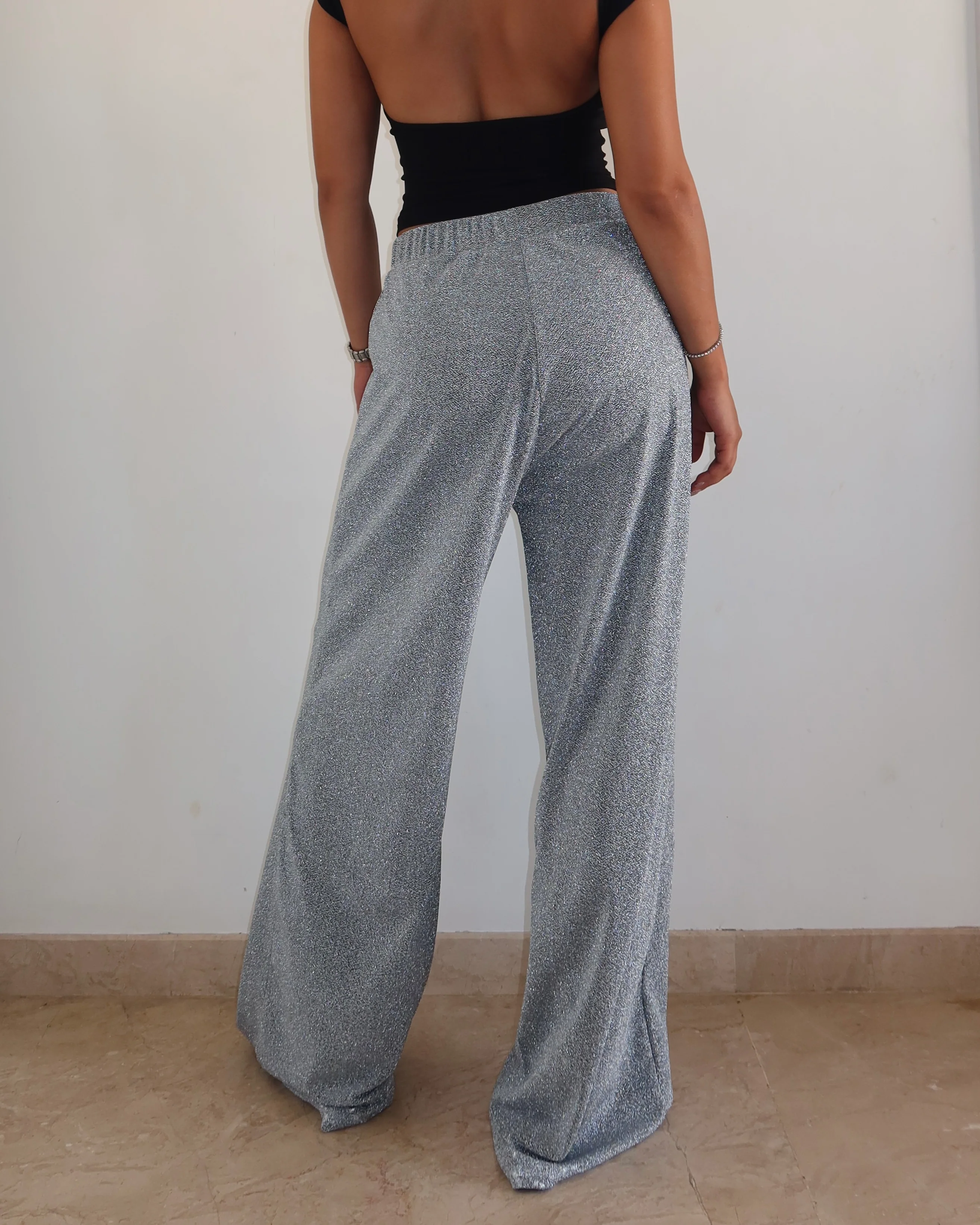 Glitter Dust Stretch Wide Pants - Image 2
