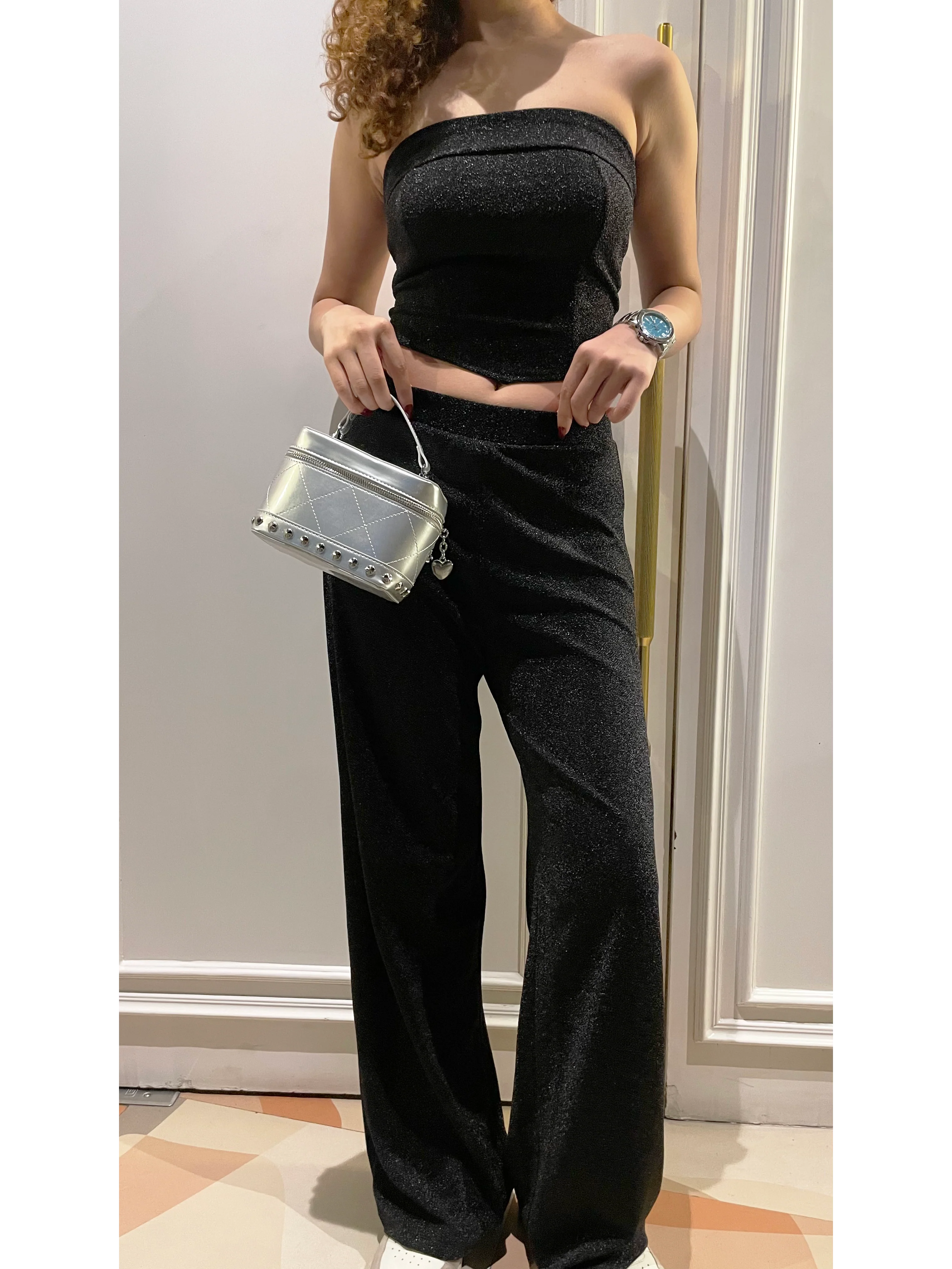 Glitter Dust Stretch Wide Pants - Image 5