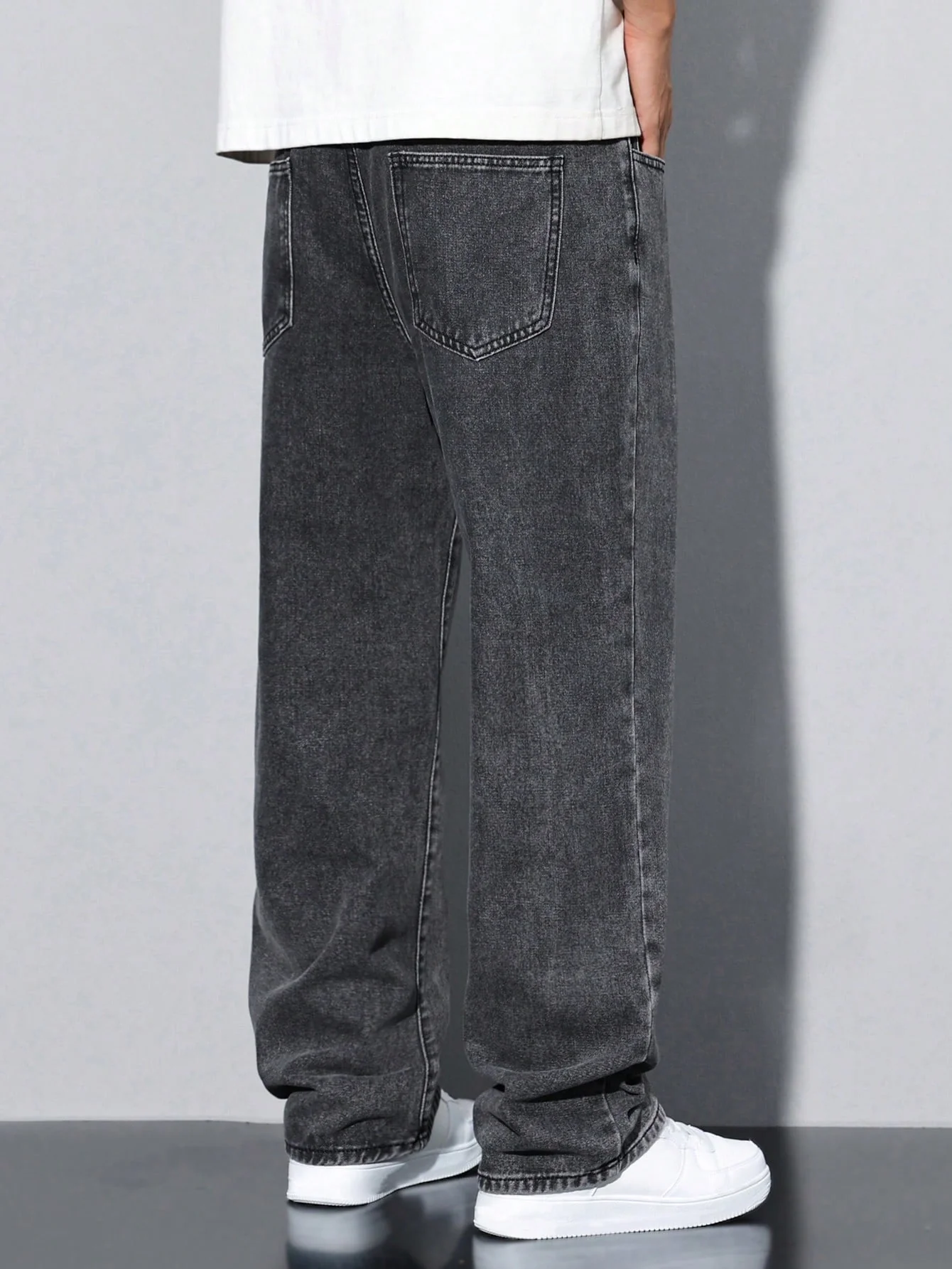 Grey Spectrum Loose Straight Fit Jeans - Image 2