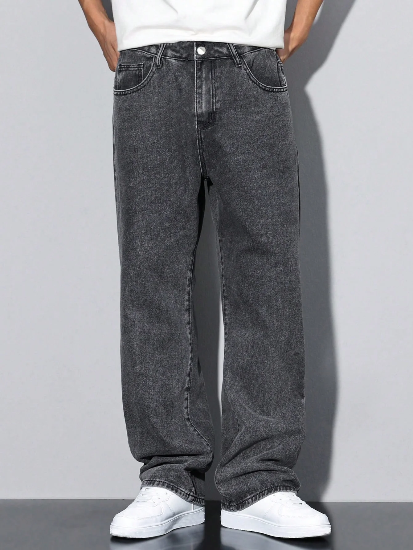 Grey Spectrum Loose Straight Fit Jeans - Image 6