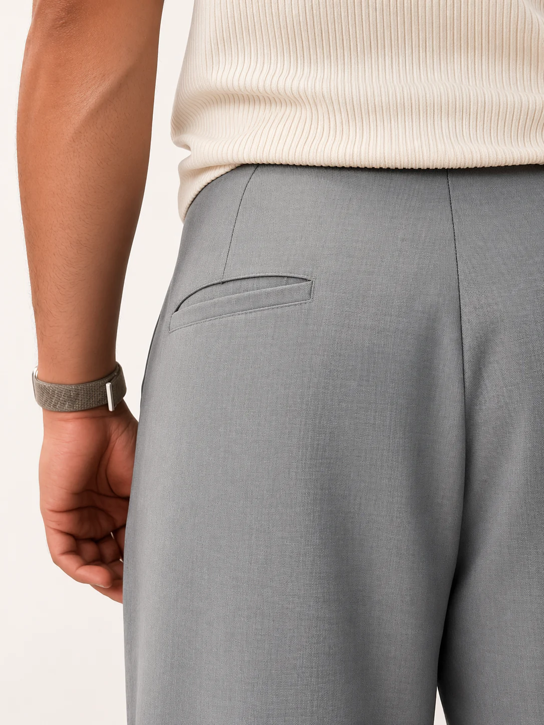 High Profile Pleat Straight Leg Trousers - Image 5