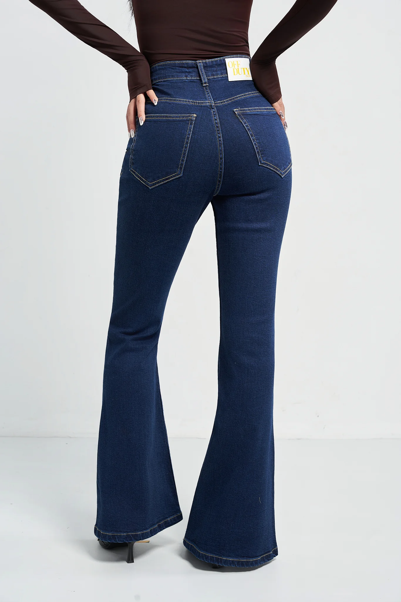Indigo Navy Flare Fit Jeans - Image 5