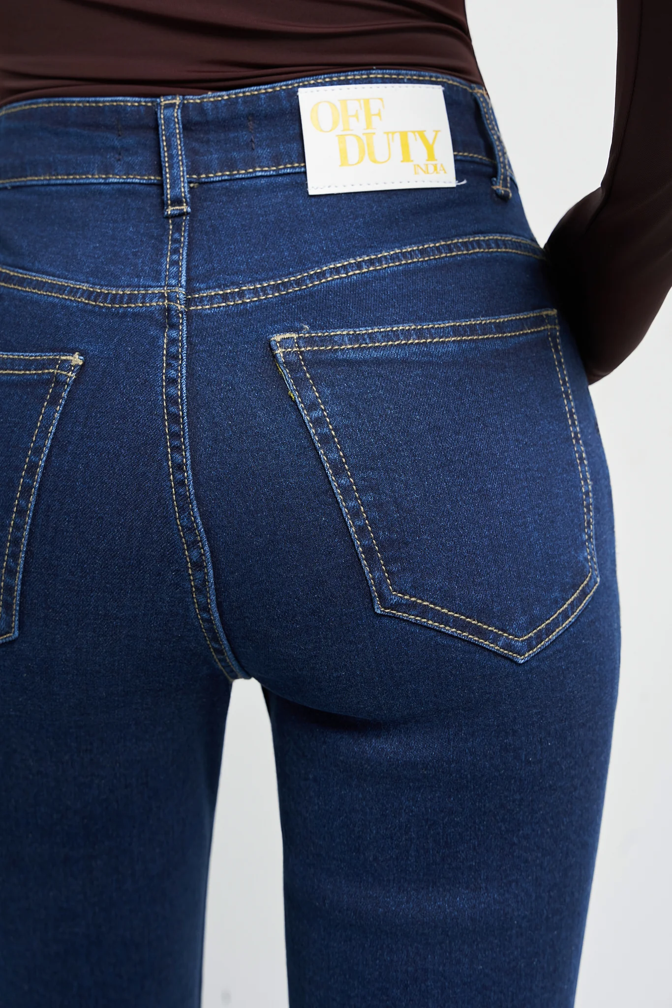 Indigo Navy Flare Fit Jeans - Image 6
