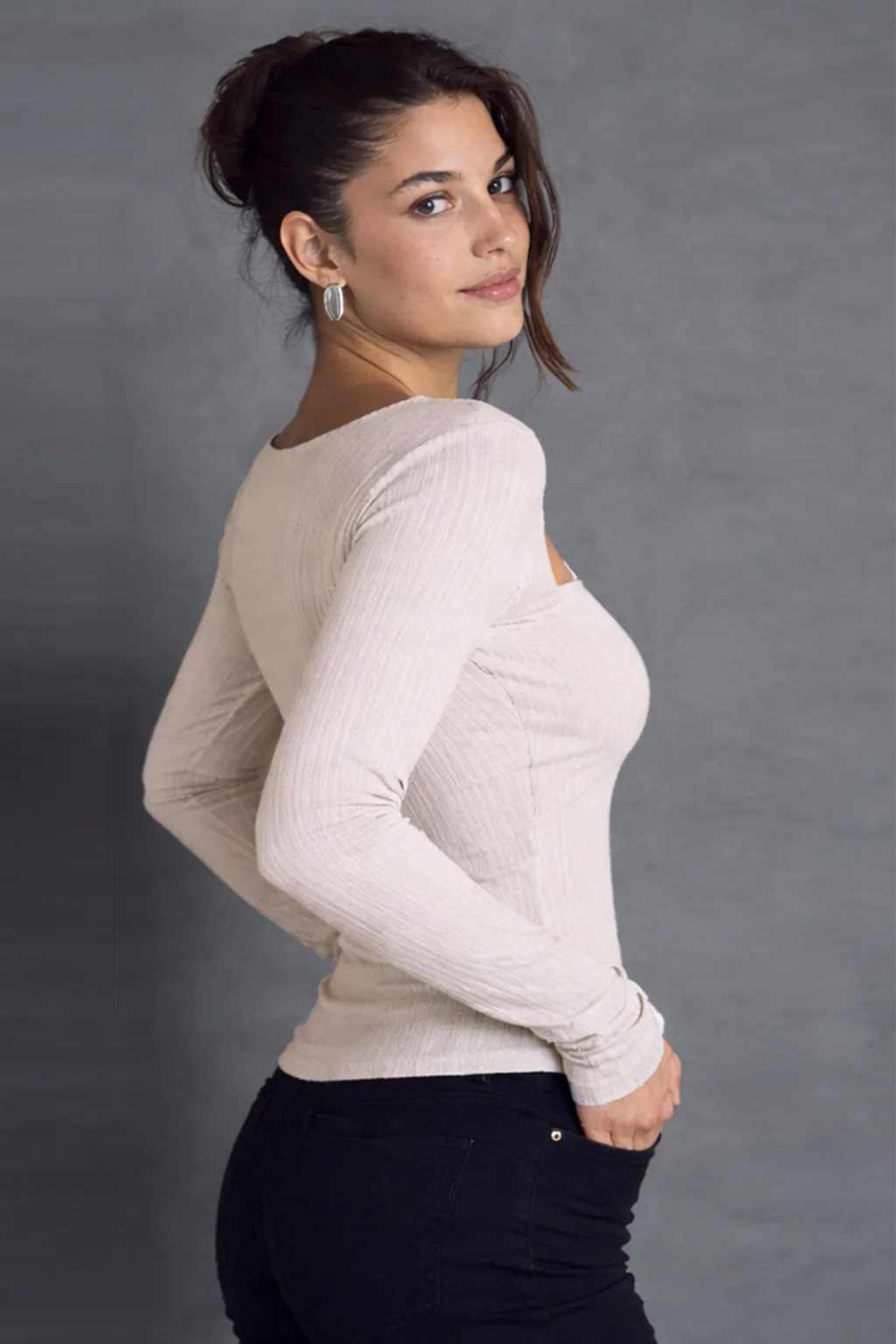 Knit Frame Full Sleeve Top - Image 5