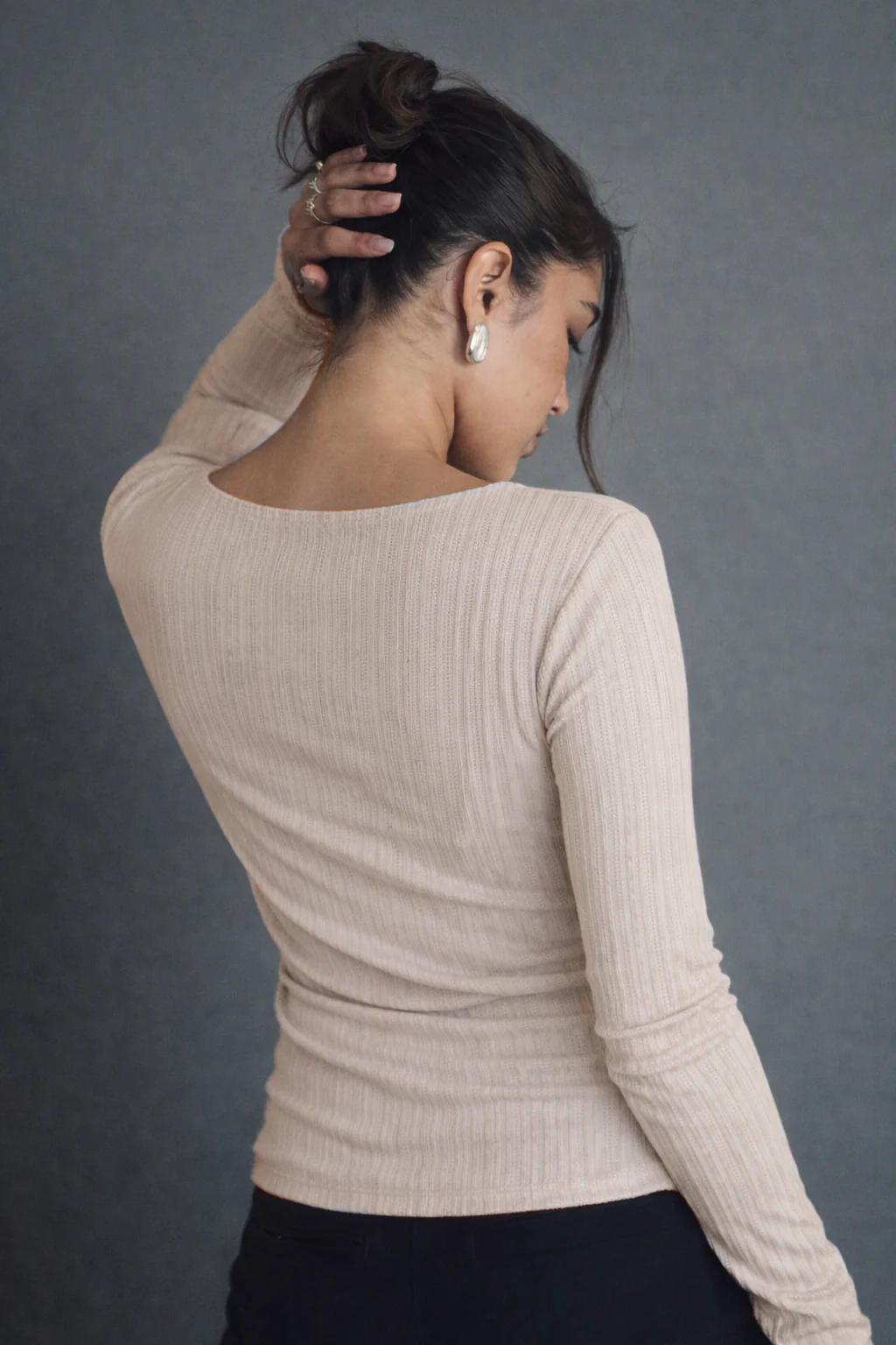 Knit Frame Full Sleeve Top - Image 6
