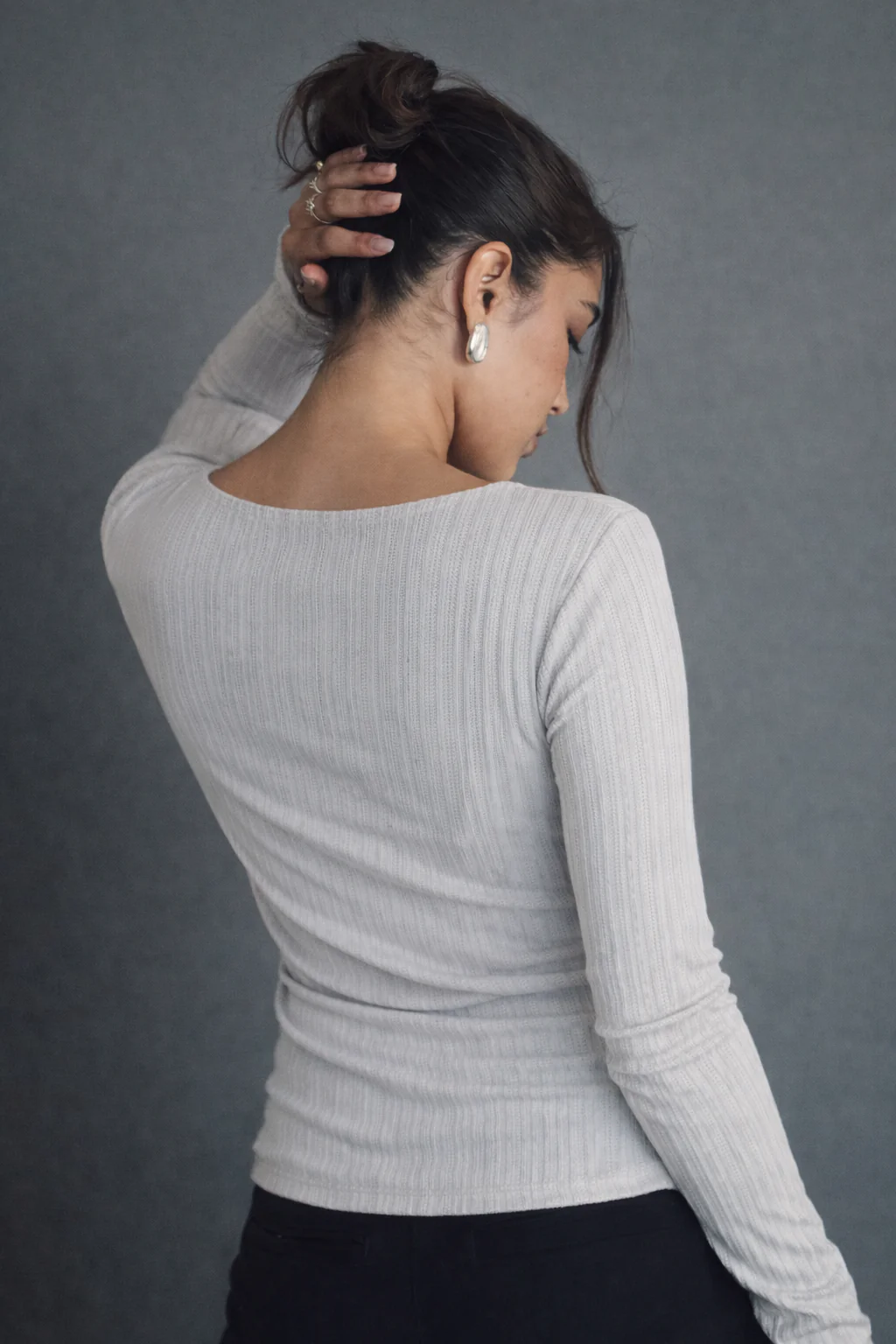 Knit Frame Full Sleeve Top - Image 8