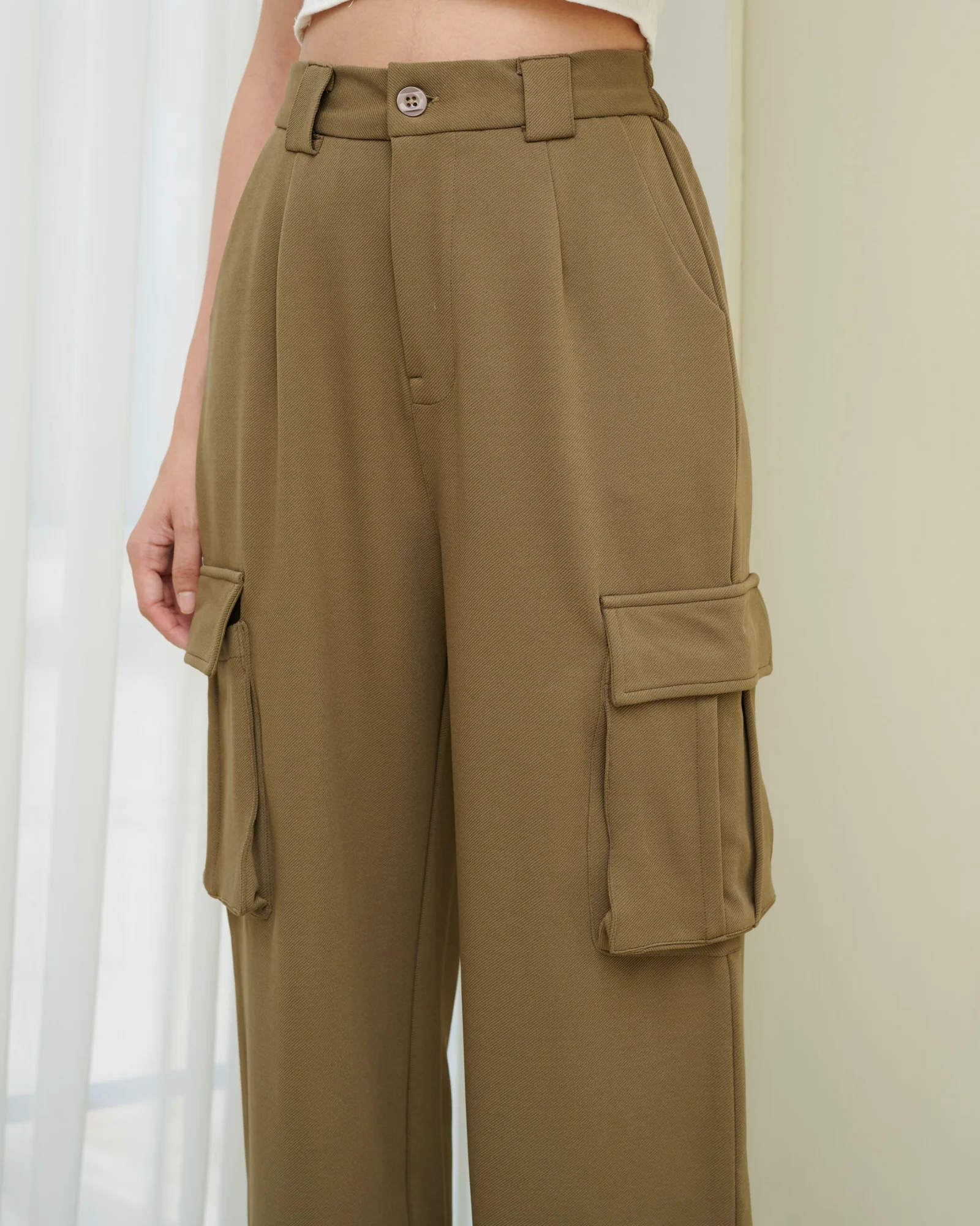 Korean Baggy High Waist Cargo Pants - Image 6