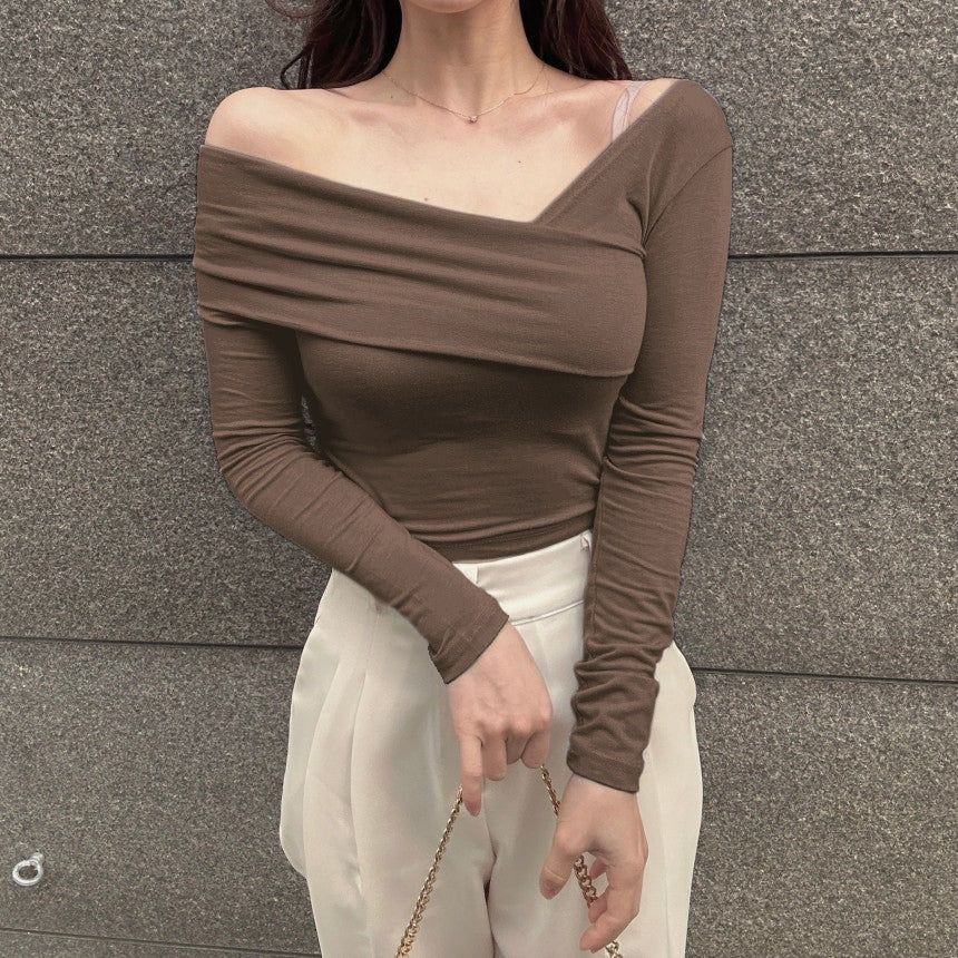 Korean Way Overlpped Off Shoulder Top - Image 7