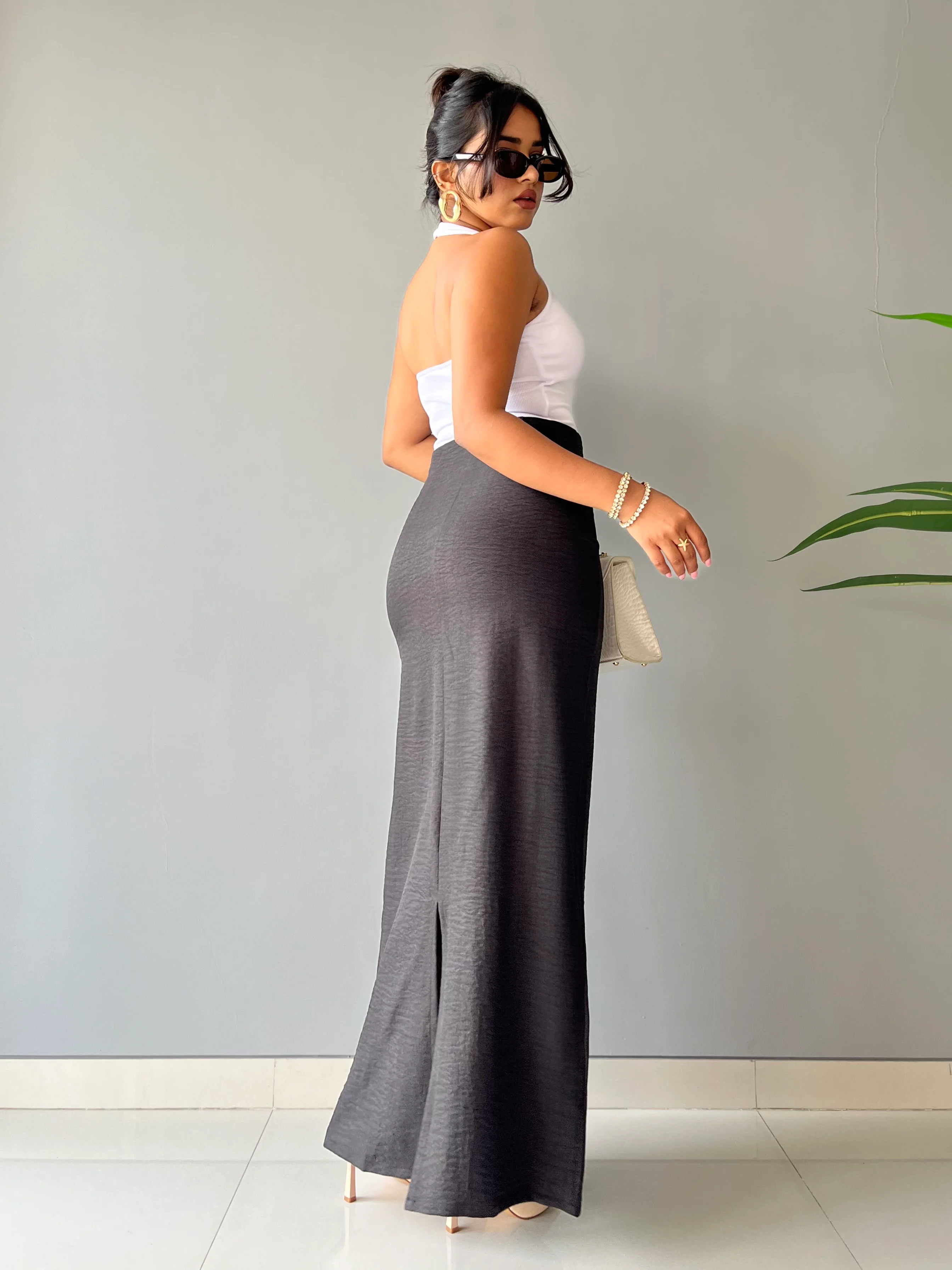 Linen Blend Maxi Skirt - Image 3