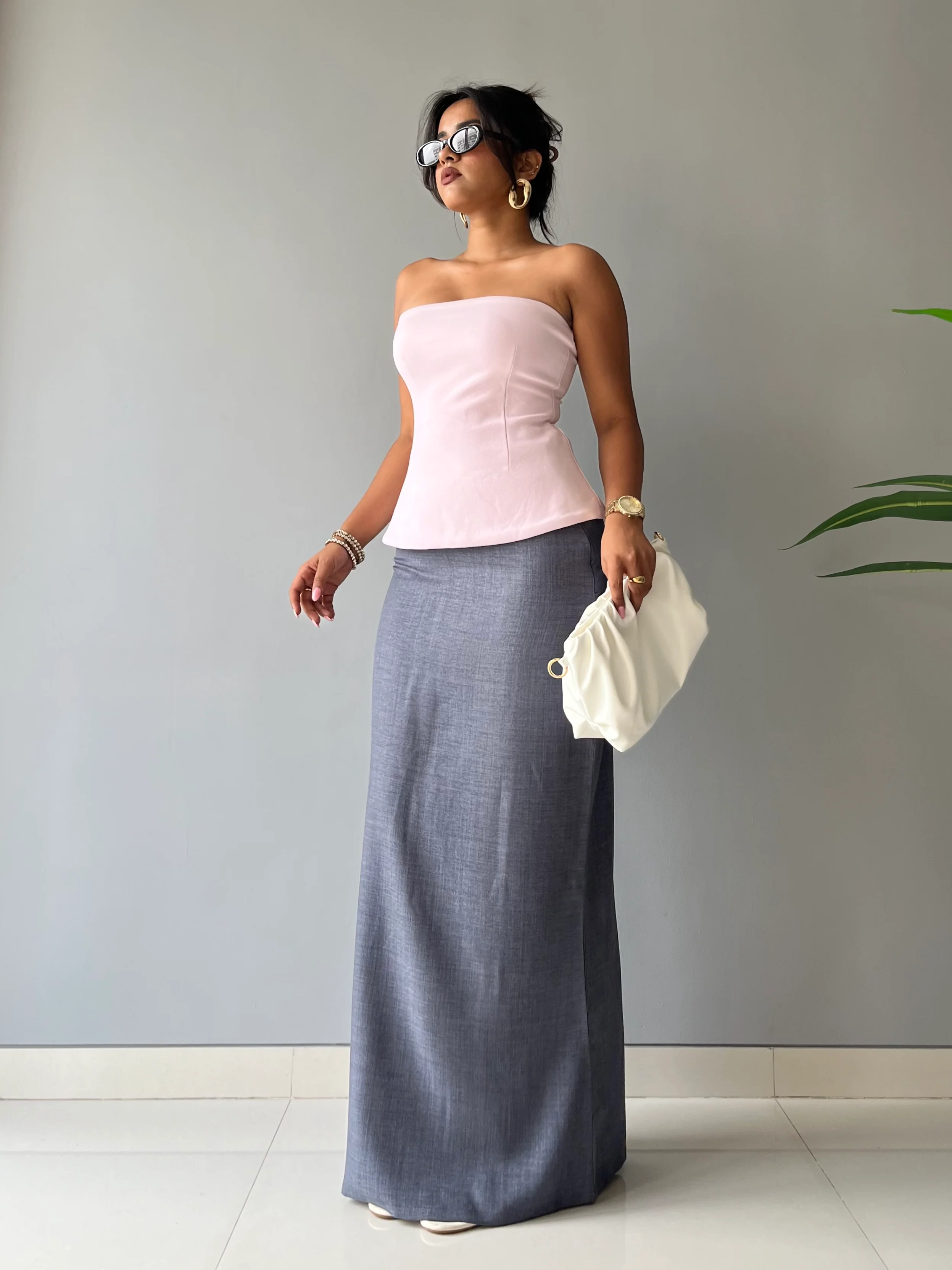 Linen Blend Maxi Skirt - Image 5