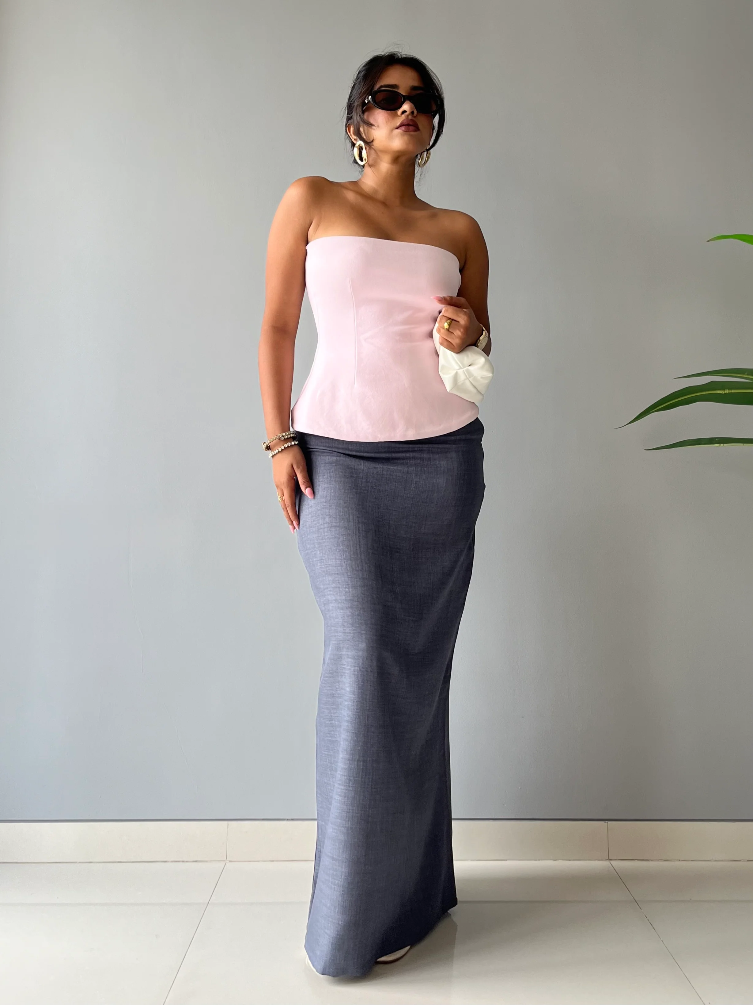 Linen Blend Maxi Skirt - Image 6