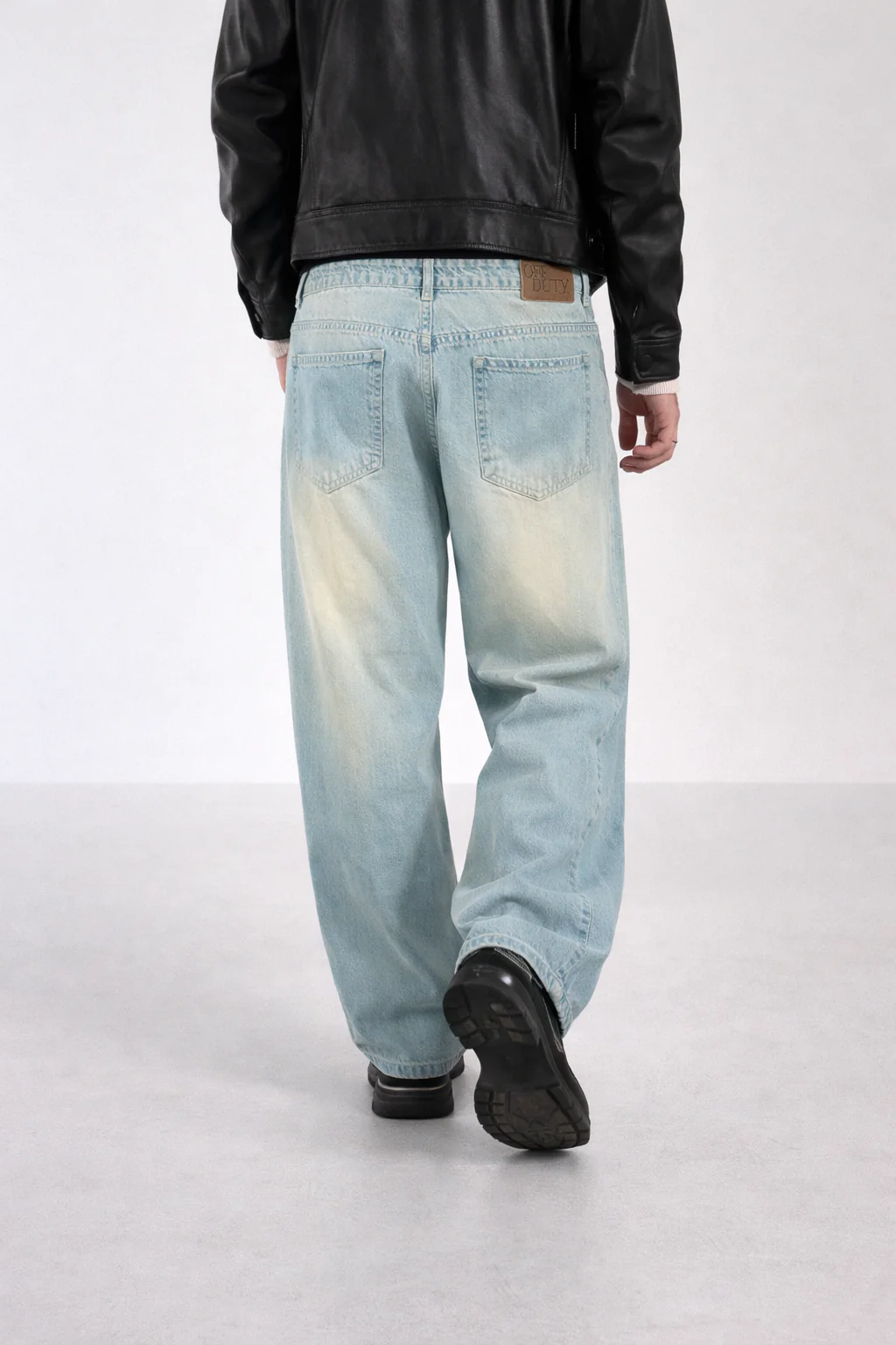 Blue Tabacco Wash Baggy Jeans - Image 3