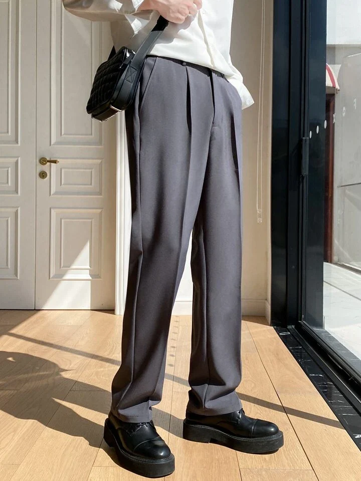 Men Semi Formal Straight Fit Korean Pants - Image 18