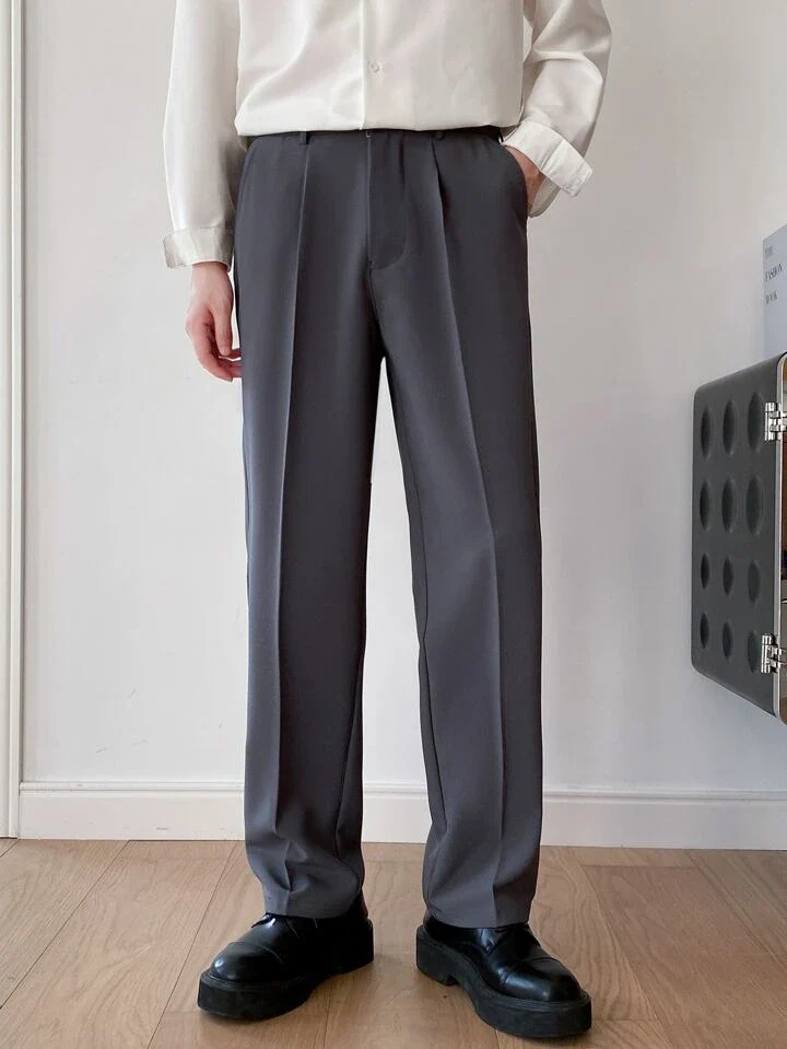 Men Semi Formal Straight Fit Korean Pants - Image 19