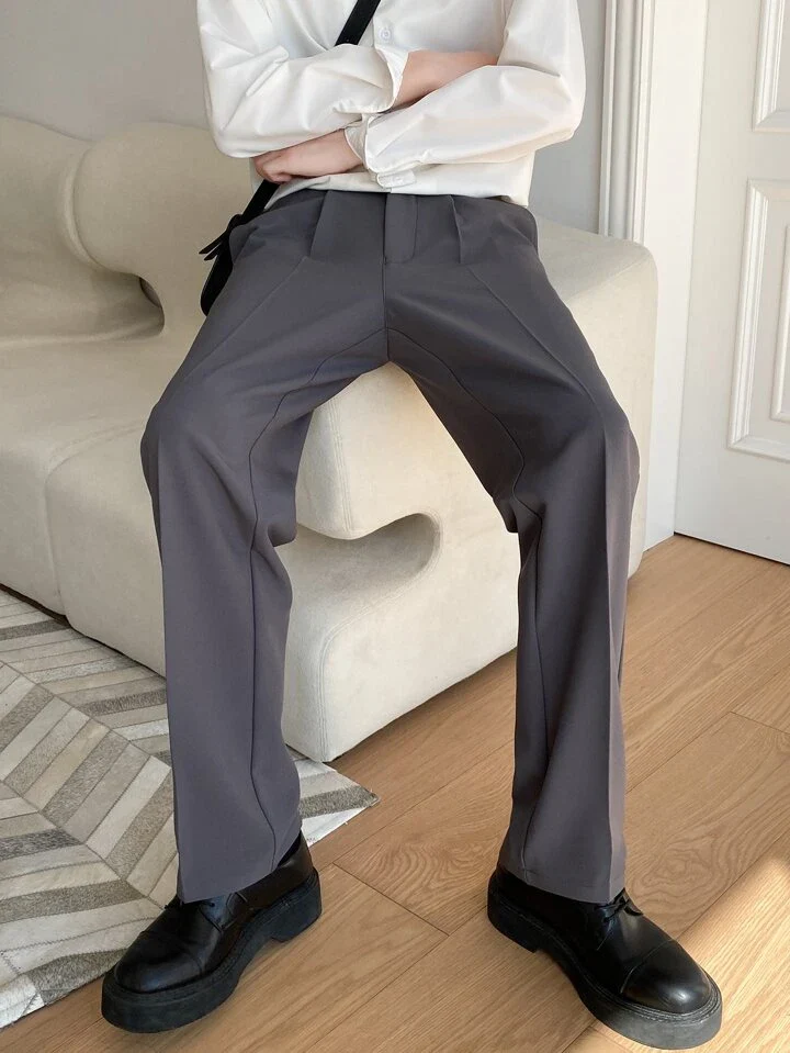 Men Semi Formal Straight Fit Korean Pants - Image 20