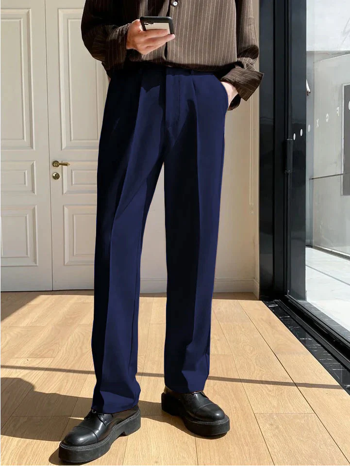 Men Semi Formal Straight Fit Korean Pants - Image 6