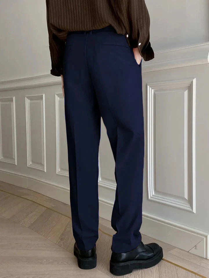 Men Semi Formal Straight Fit Korean Pants - Image 8