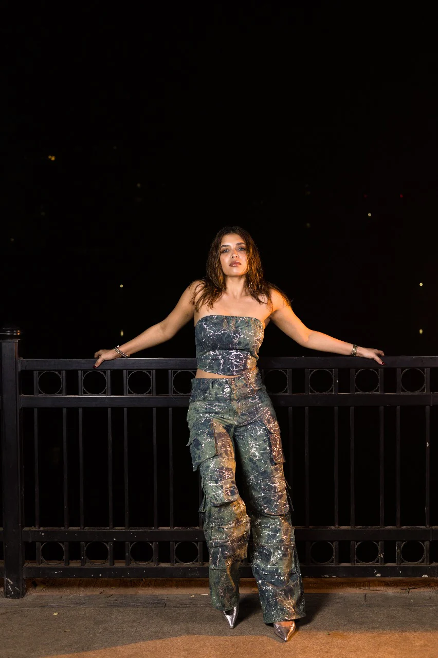 Milan High Street Foil Corset Denim - Image 4