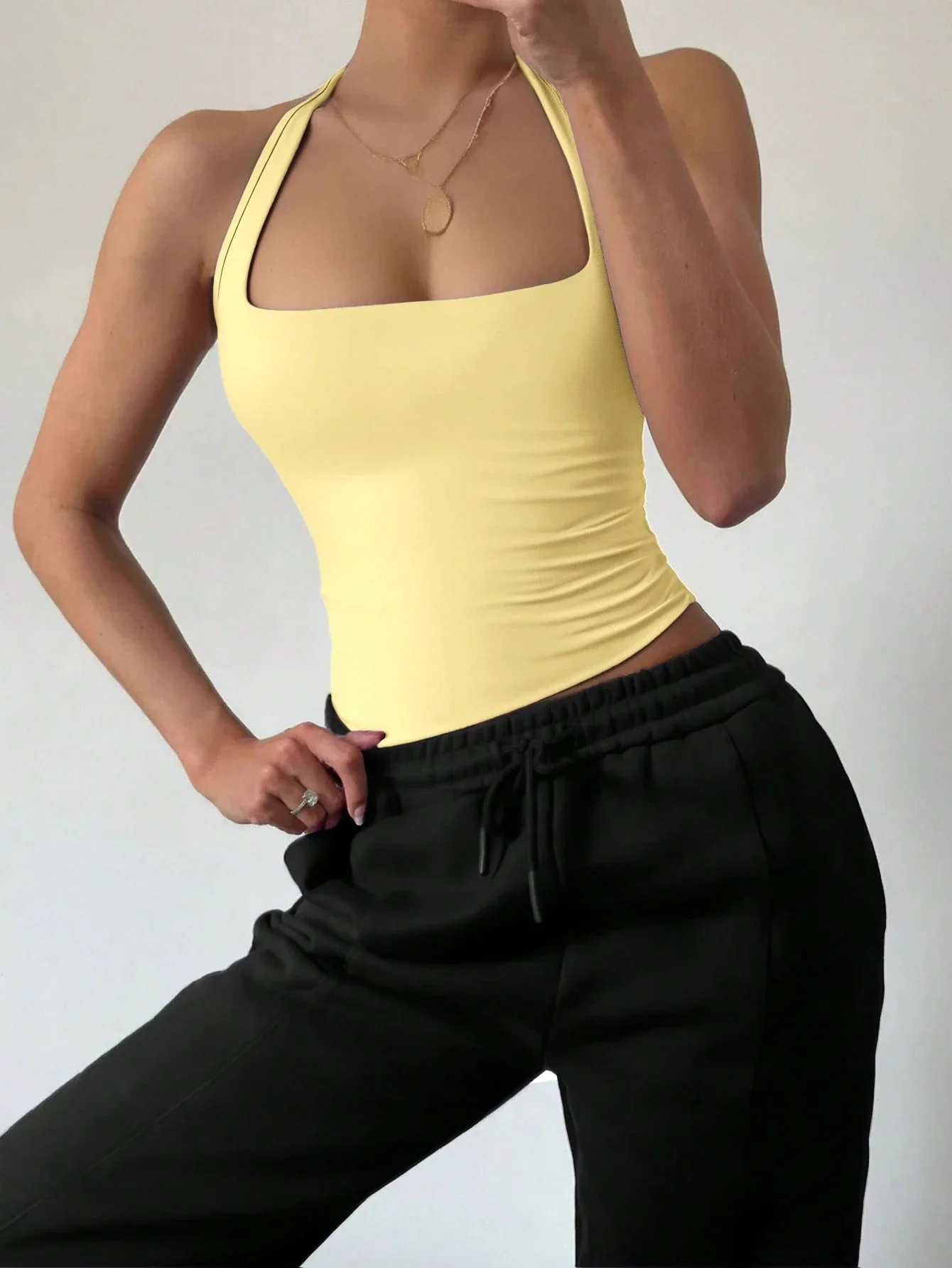 Minimalist Halter Tank Top - Image 3