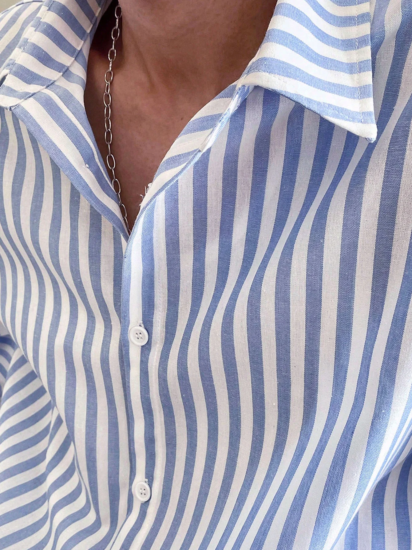 Modern Stripe Collared Shirt - Image 8
